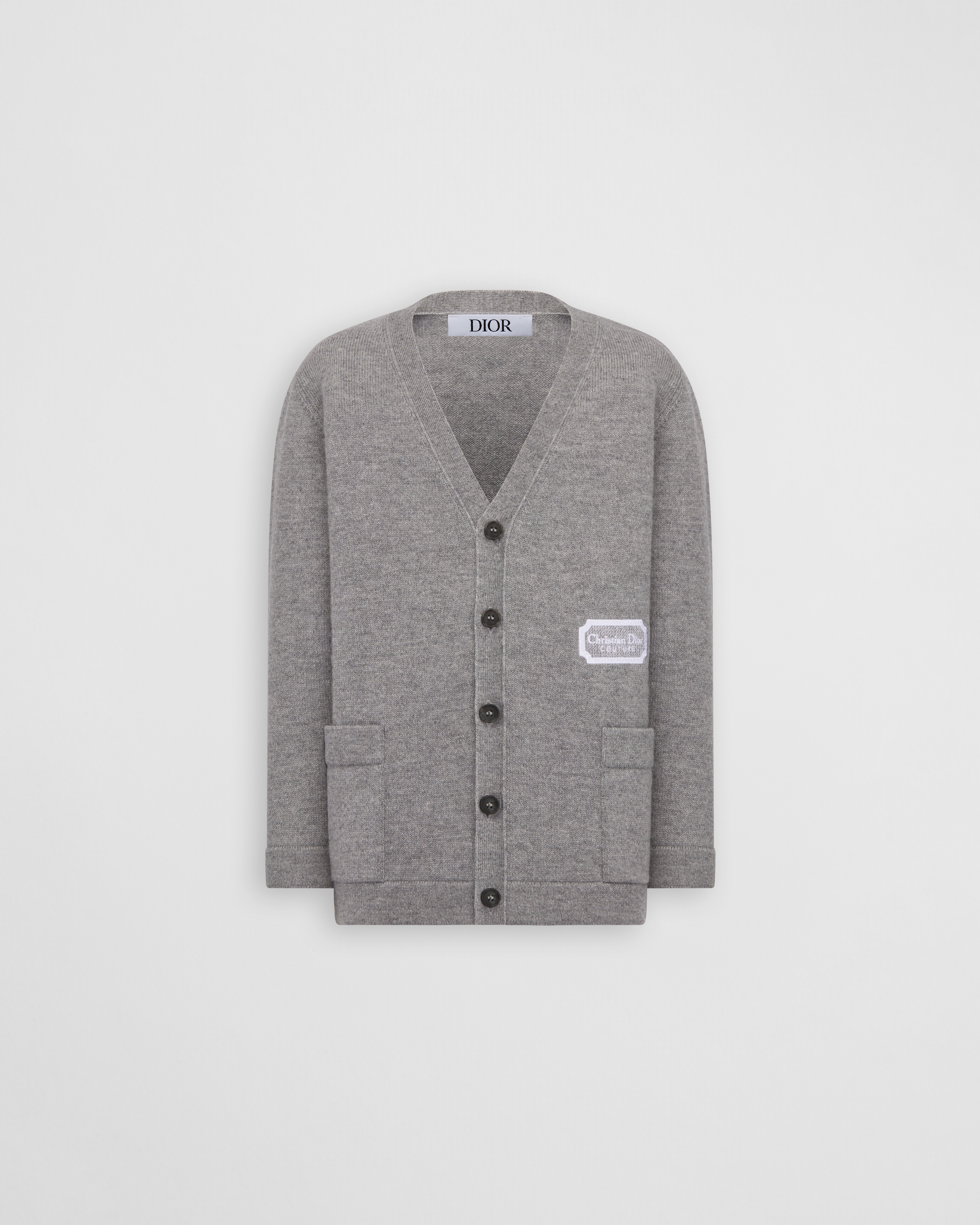 Christian Dior Couture Cardigan für Kinder Woll- und Kaschmirstrick in Graumeliert E01