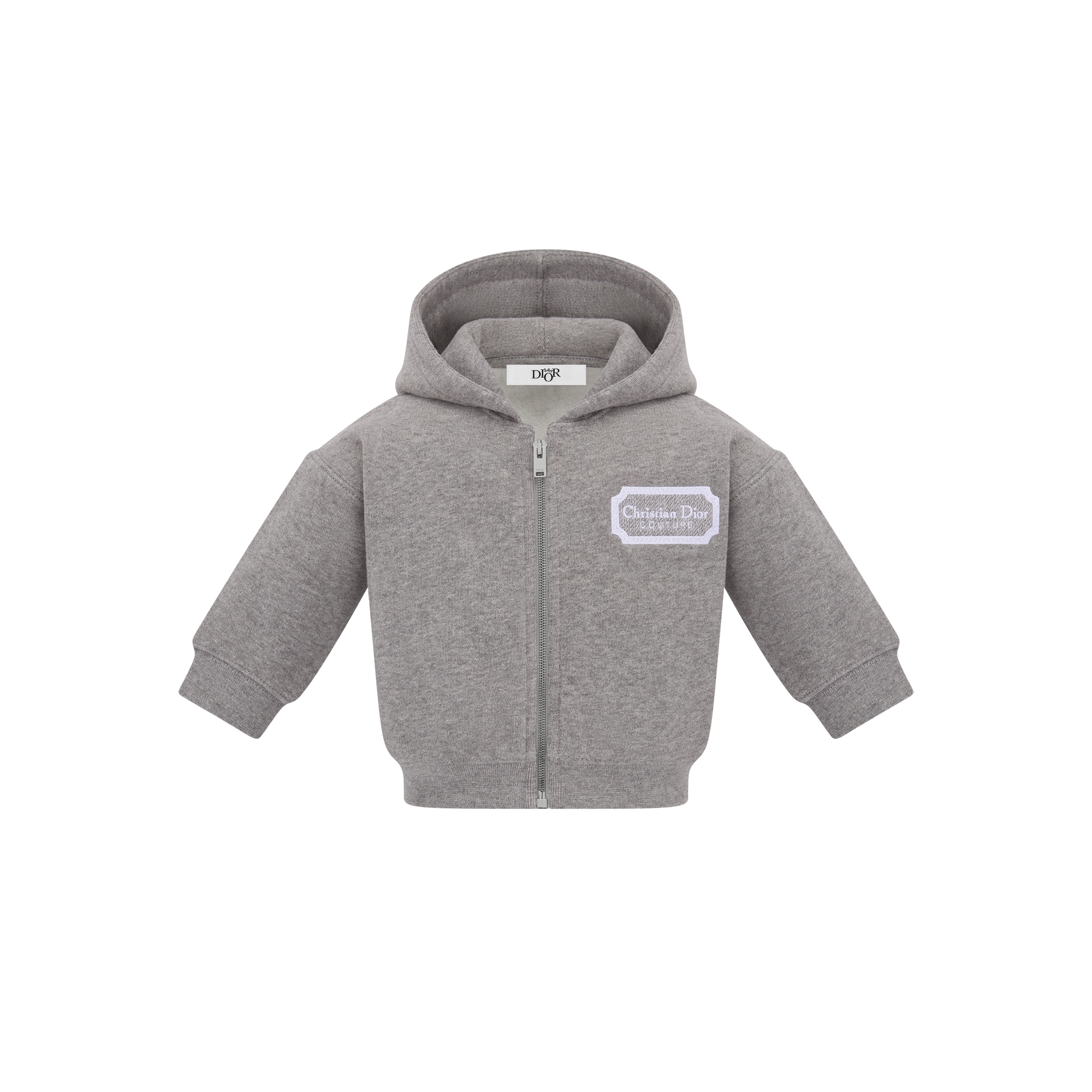 Baby Christian Dior Couture Zipped Hooded Sweatshirt Heathered