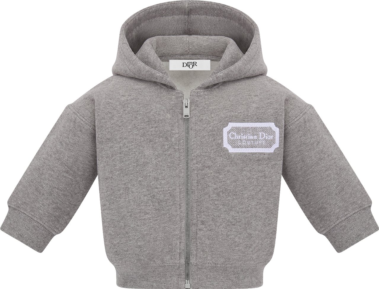 Baby Christian Dior Couture Zipped Hooded Sweatshirt Front view