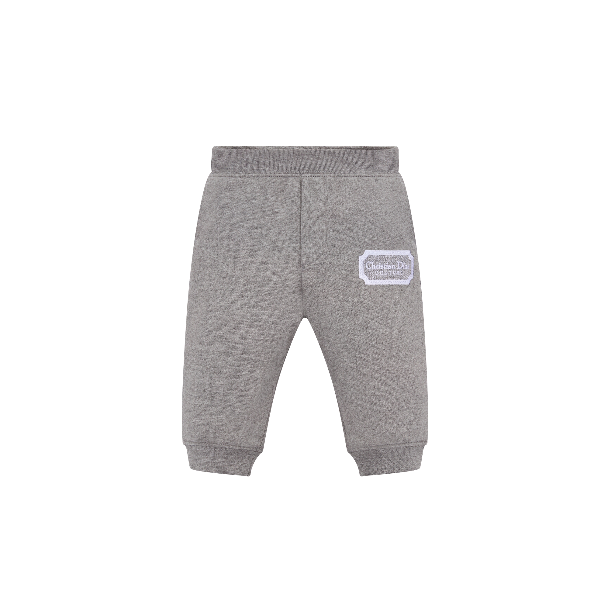 Baby Christian Dior Couture Track Pants Heathered Gray Cotton Fleece E01