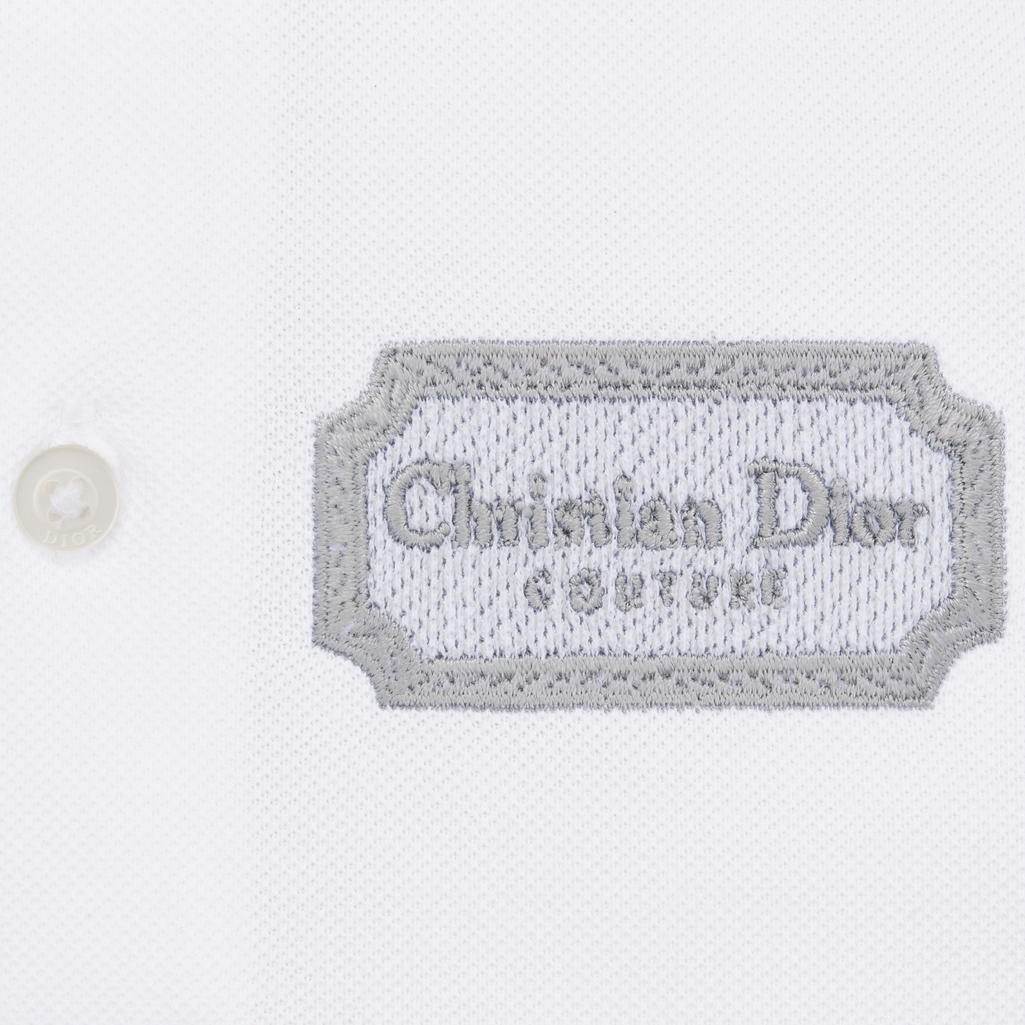 Baby Christian Dior Couture Polo Shirt White Cotton Piqué E09