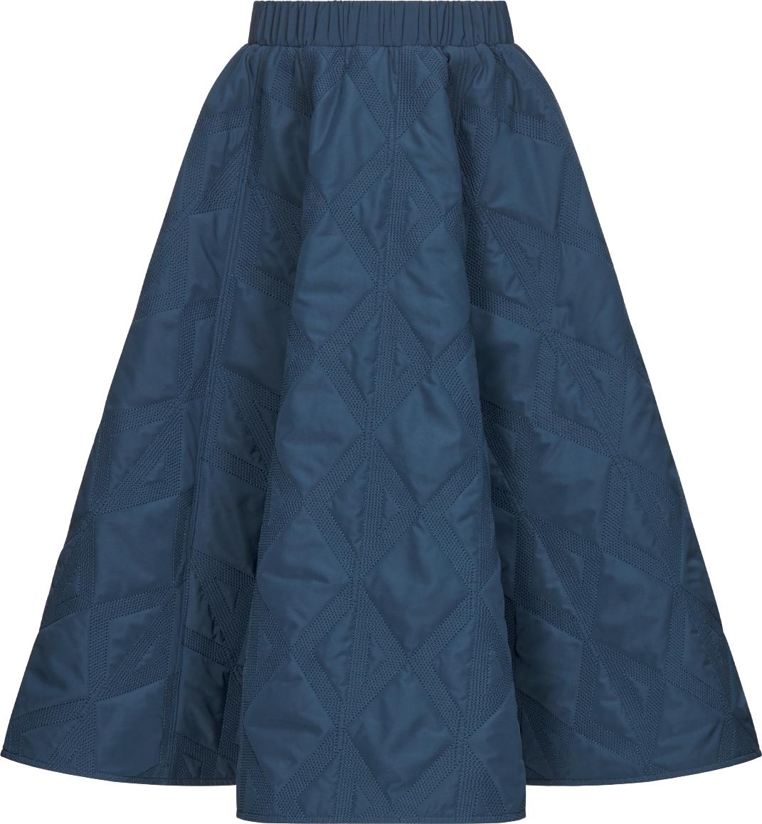 Kids Flared Skirt Navy Blue CD Diamond Technical Fabric DIOR