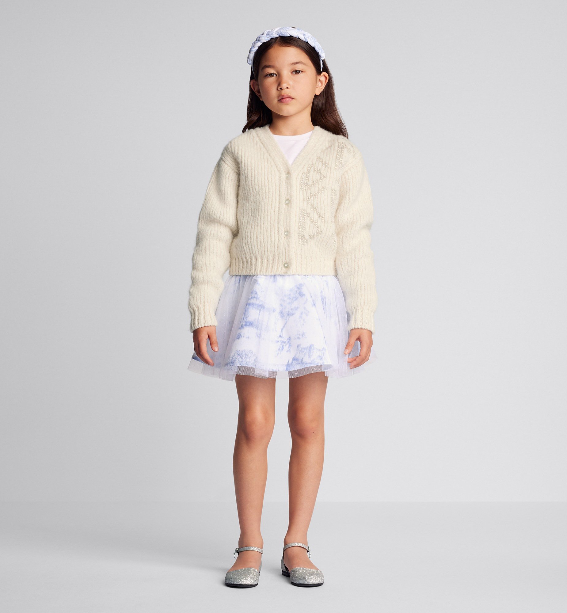 Kids silver cardigan clearance