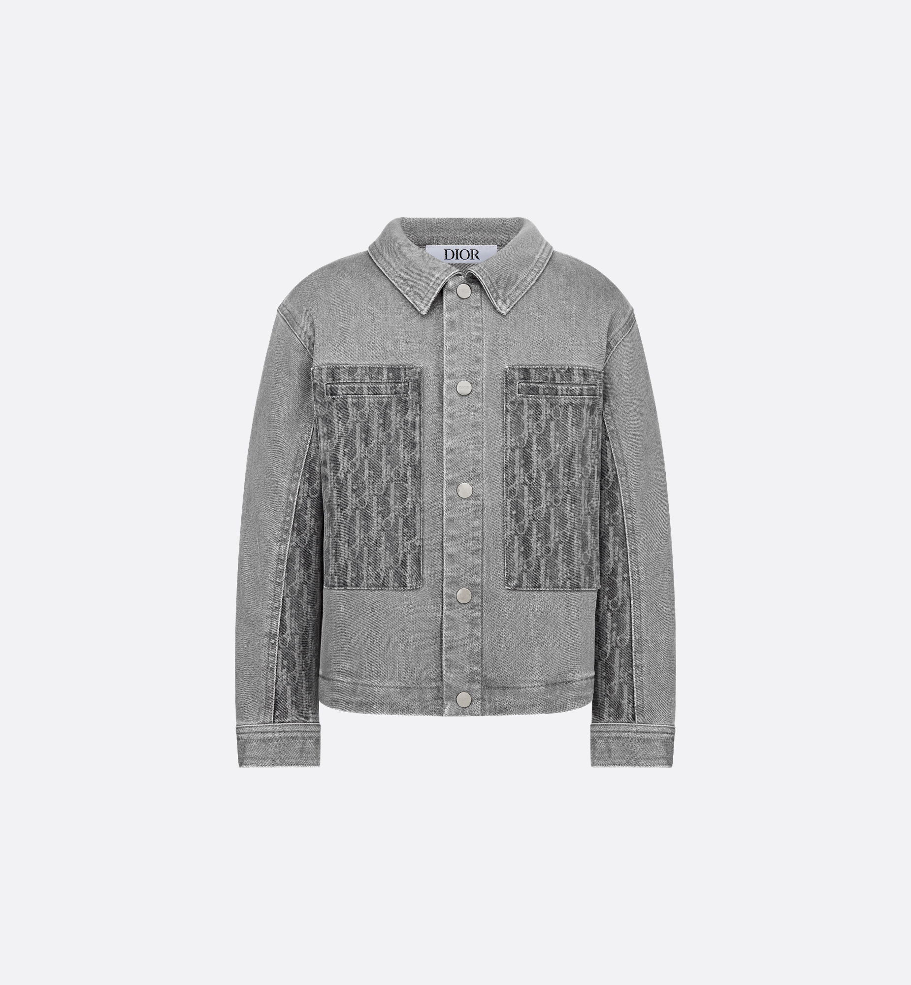 Kids' Jacket Gray Dior Oblique Stonewashed Cotton Denim | DIOR Kids' Jacket Gray Dior Oblique Stonewashed Cotton Denim | DIOR
