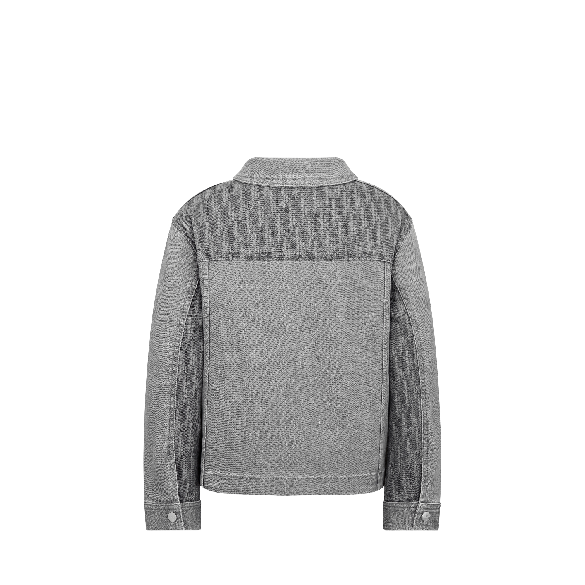 Jasje voor kinderen Grijs stonewashed katoendenim met Dior Oblique-motief E08