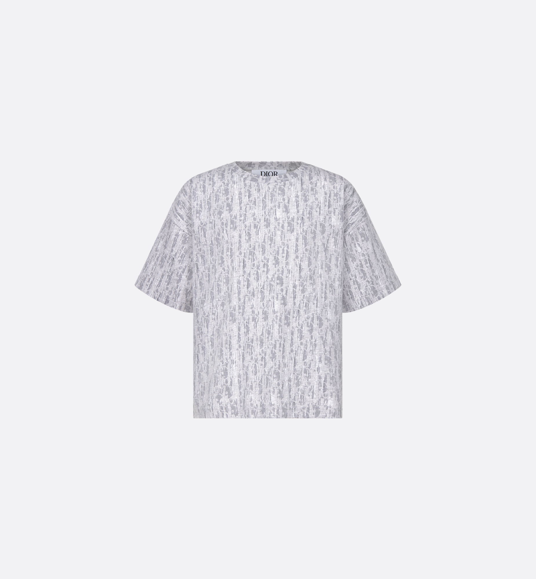 Kids' T-Shirt Gray Dior Oblique Cotton Jersey with Kids' T-Shirt Gray Dior Oblique Cotton Jersey with