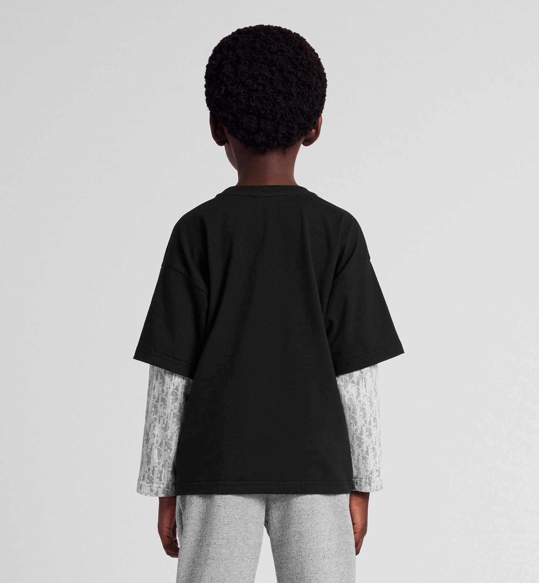 Kids' Long-Sleeved T-Shirt Worn view cropped
