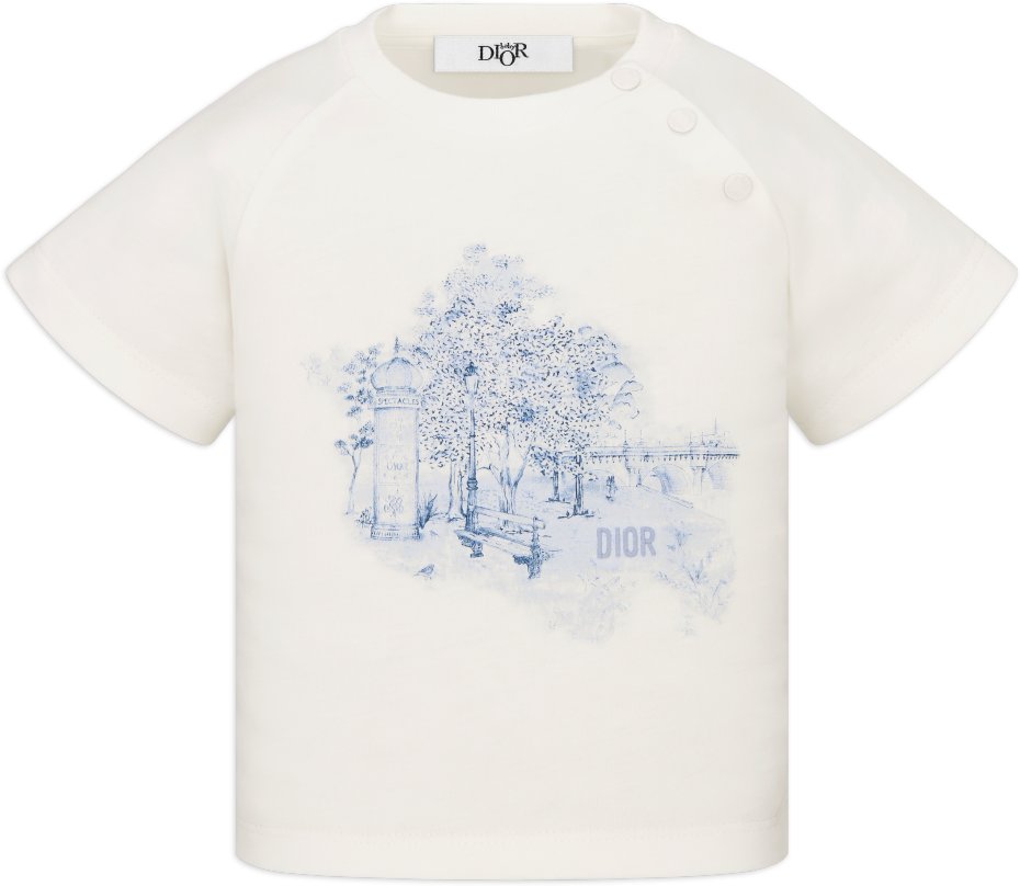 Baby T-Shirt Ivory Cotton Jersey | DIOR