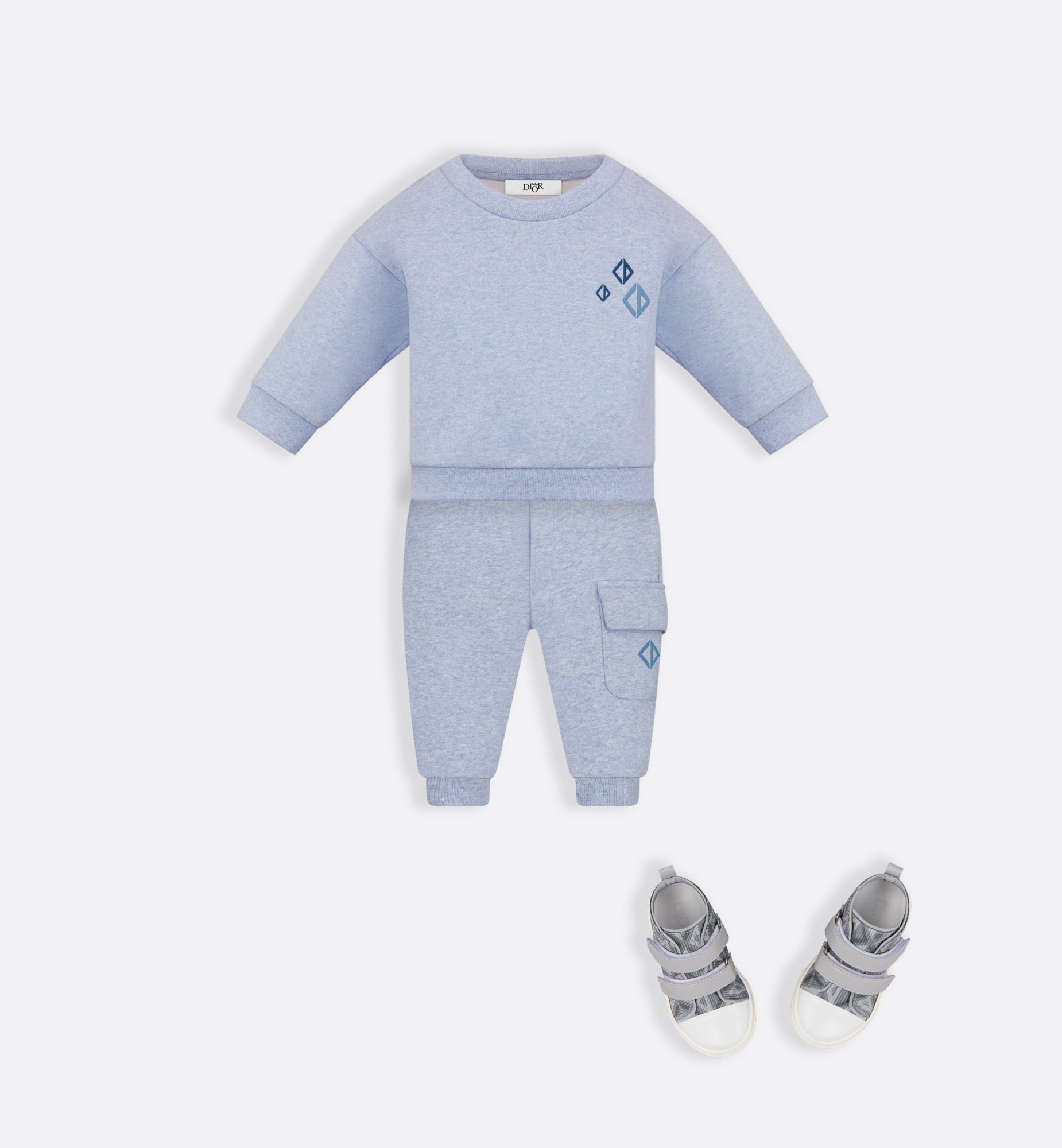 Baby Track Pants Worn view cropped