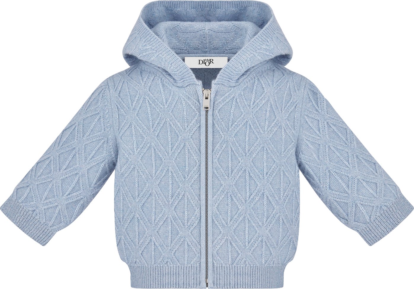 Diamond Jacquard Cardigan Knitted Coat