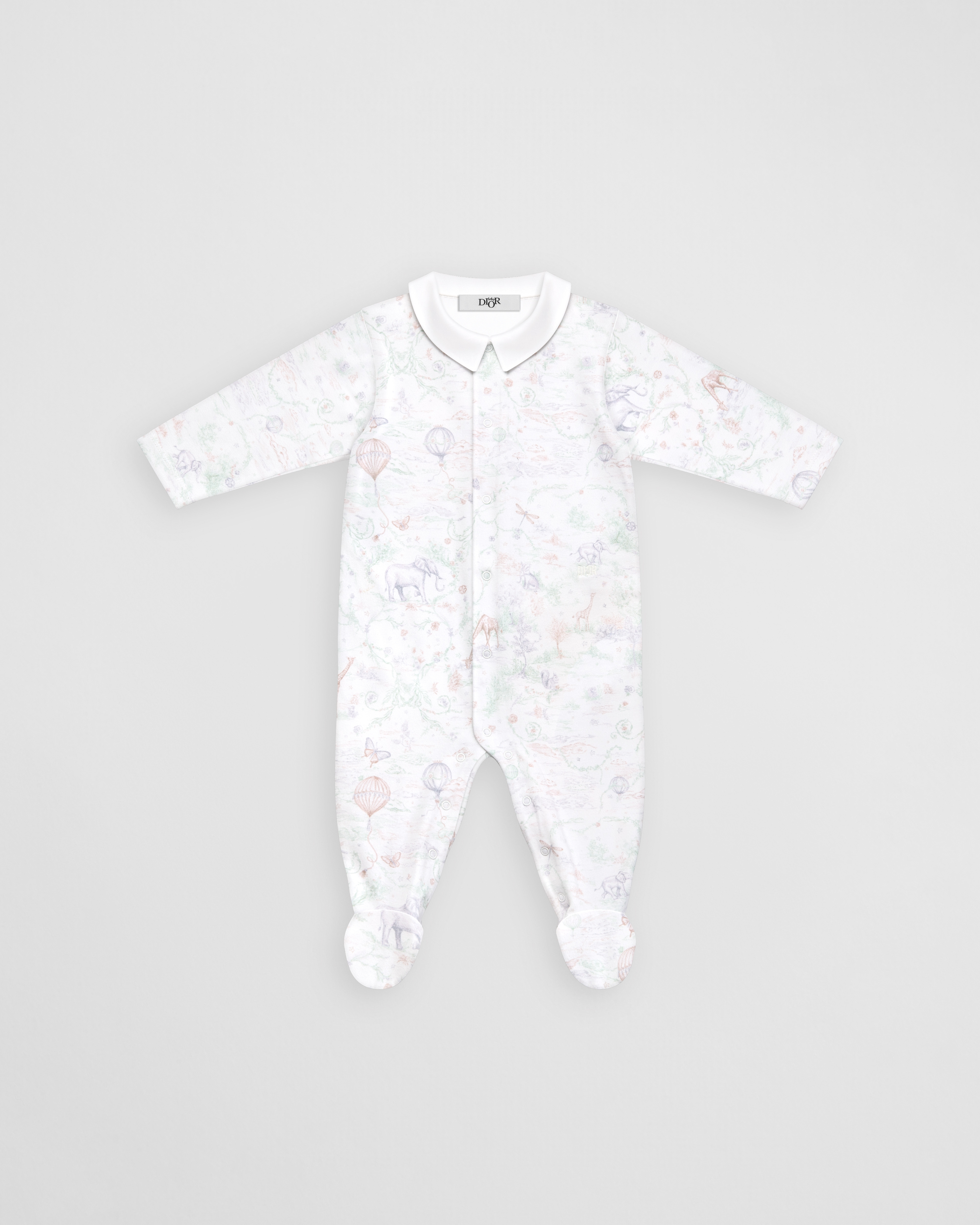 Newborn Gift Set Ivory Toile de Jouy Pastel Cotton Jersey and Poplin E02