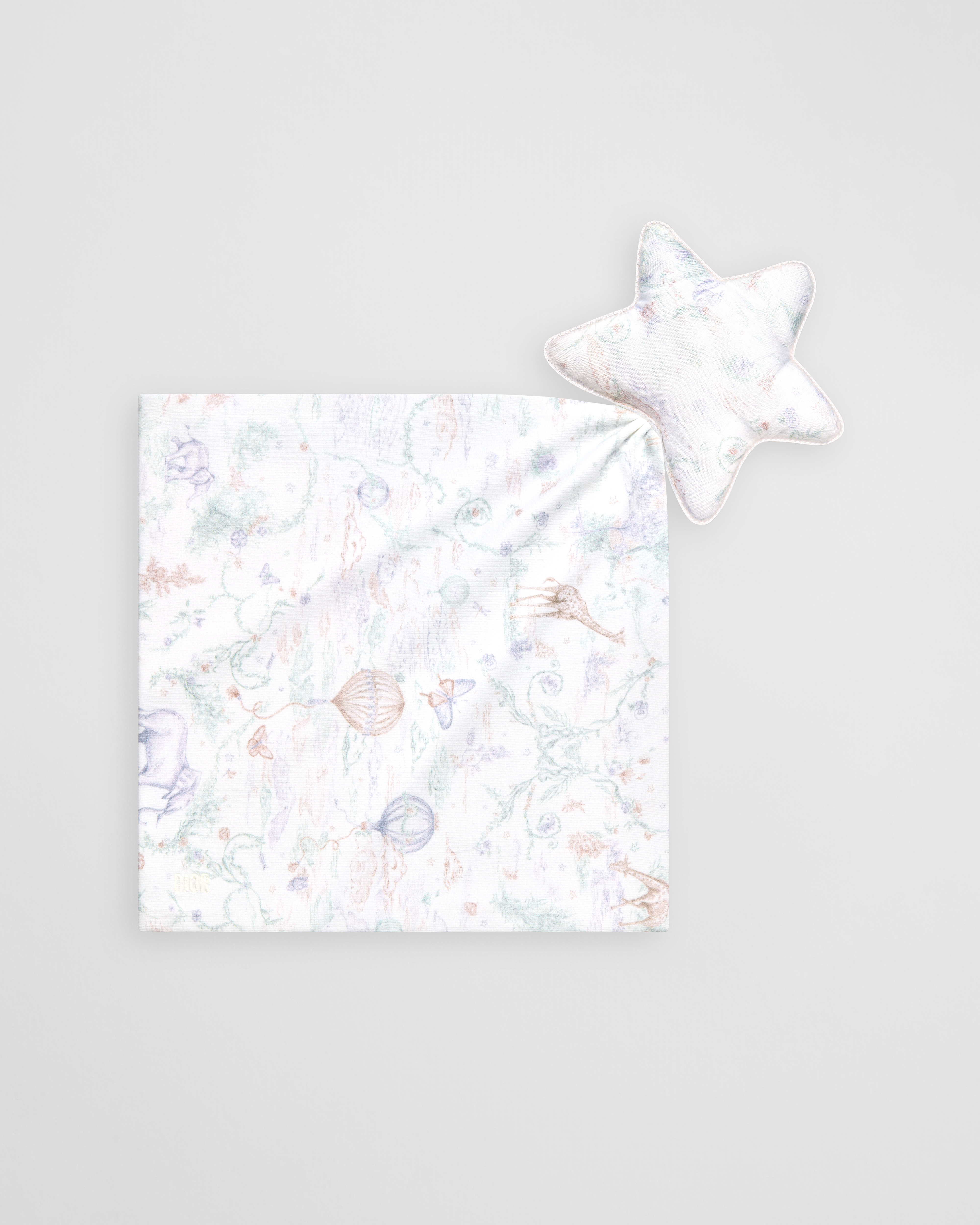 Newborn Gift Set Ivory Toile de Jouy Pastel Cotton Jersey and Poplin E04