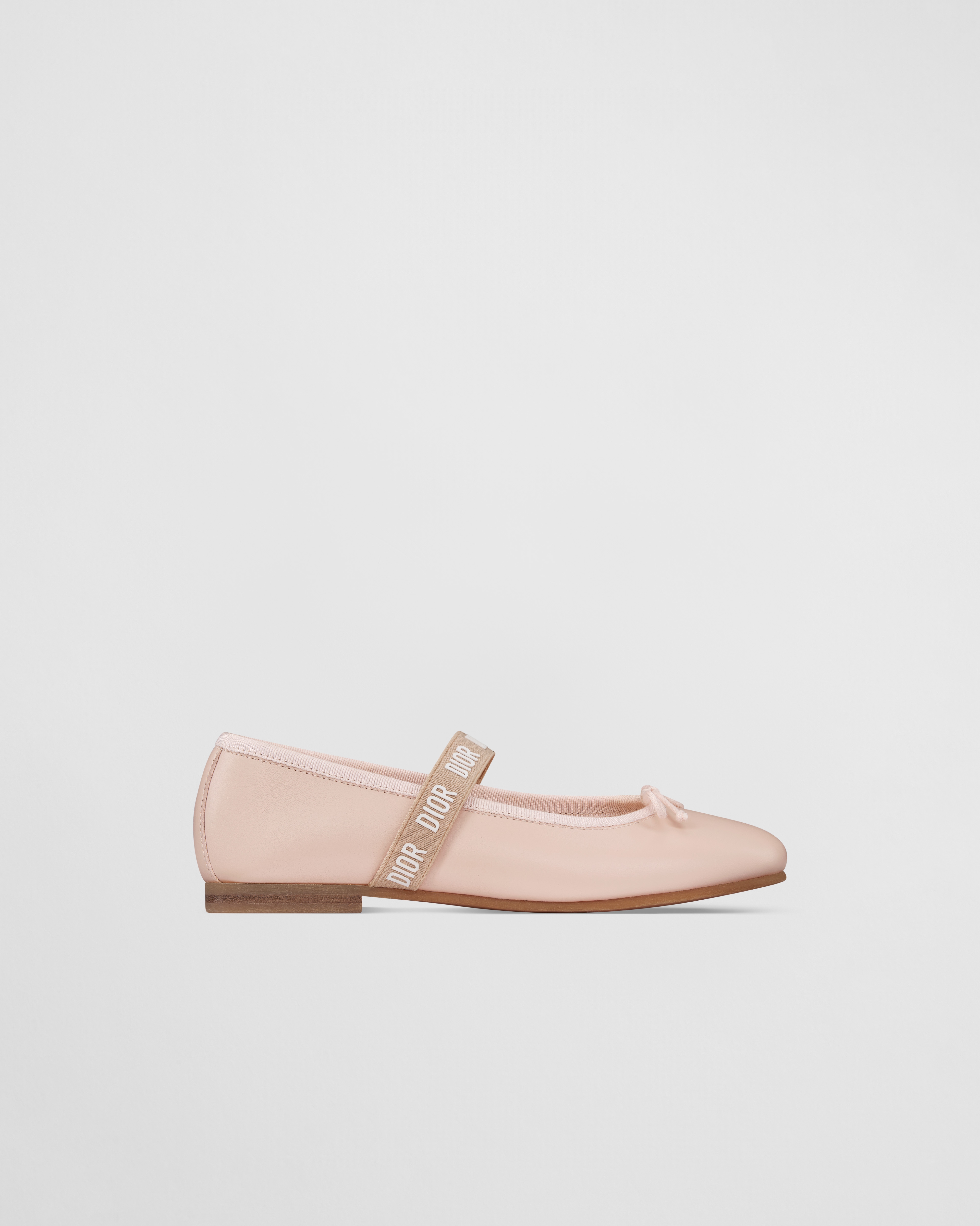 Ballerine enfant Cuir de veau rose pâle E01