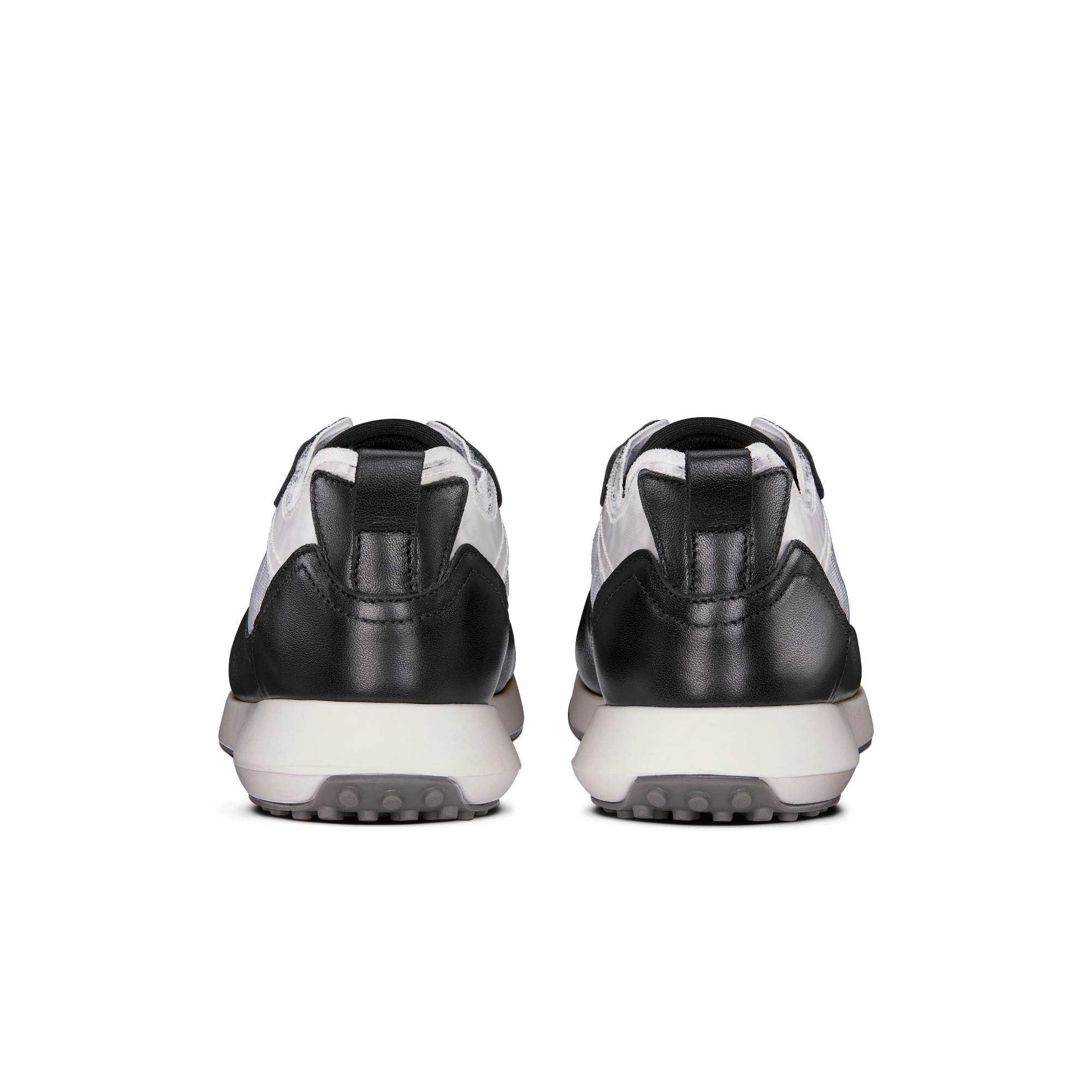 B25 Runner Sneaker für Kinder Glattes Kalbsleder und Dior Oblique Jacquard in Schwarz und Weiß E08