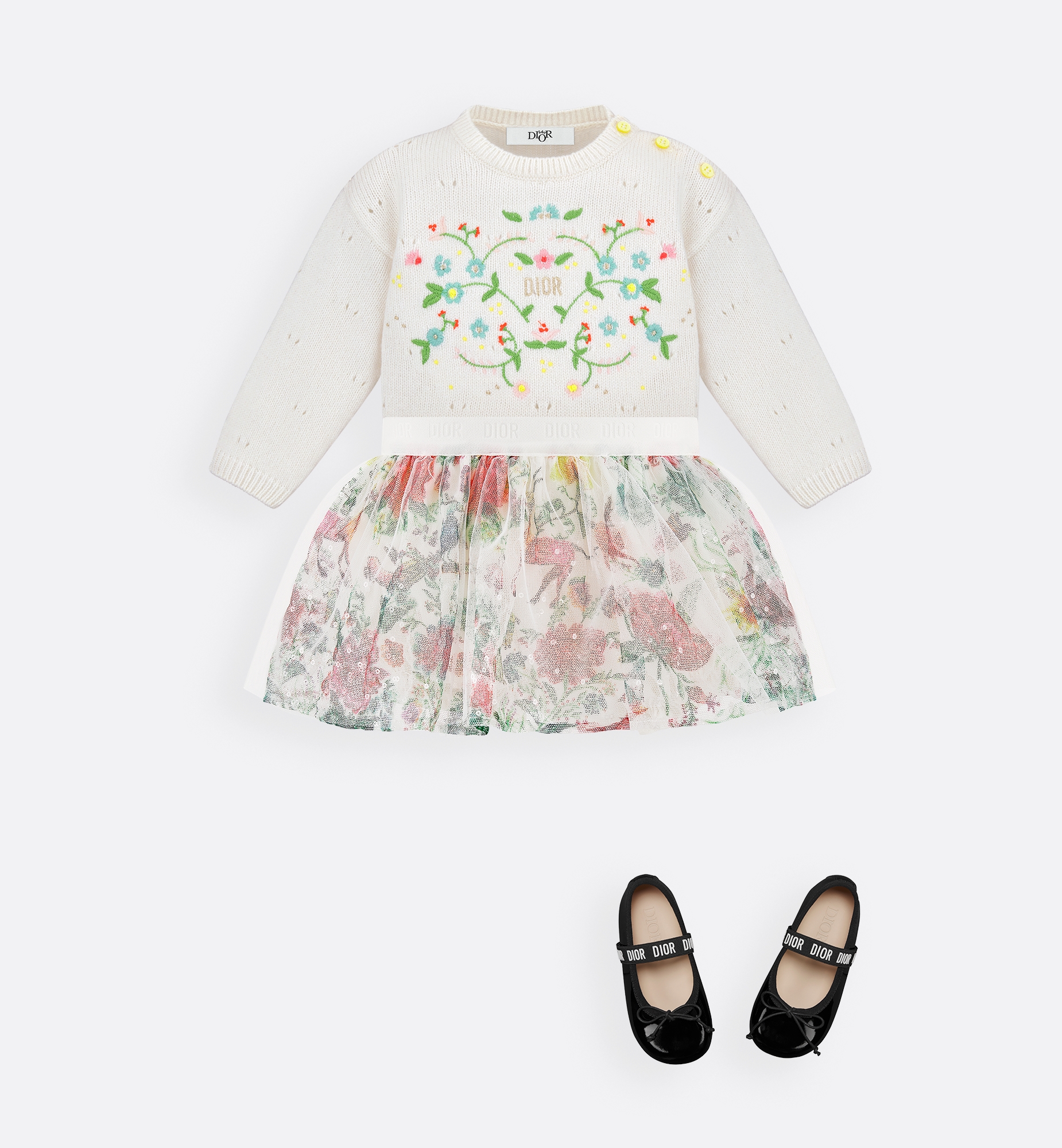 嬰兒平底芭蕾舞鞋 黑色漆面小牛皮 E12