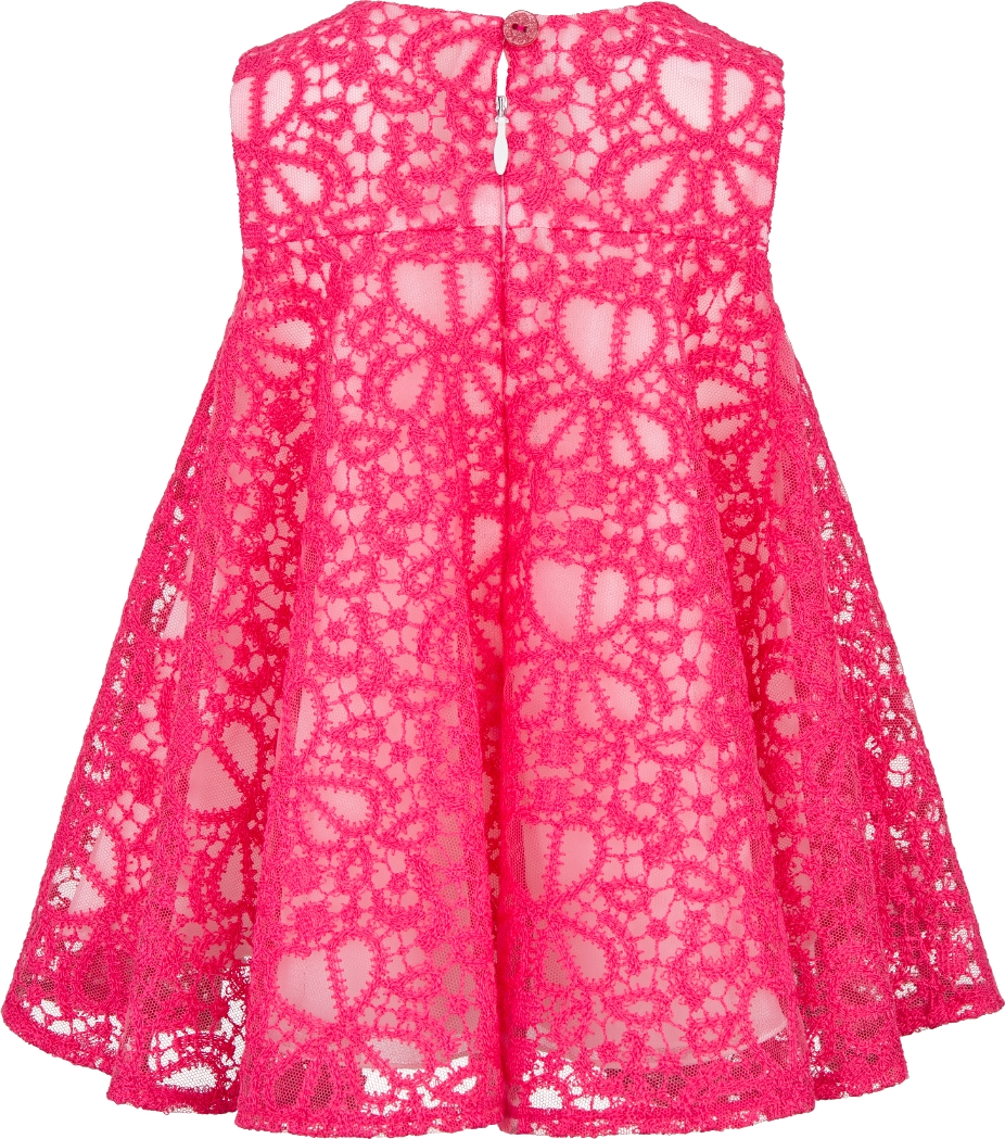 Baby Flared Dress Pink CD Heart Lace DIOR