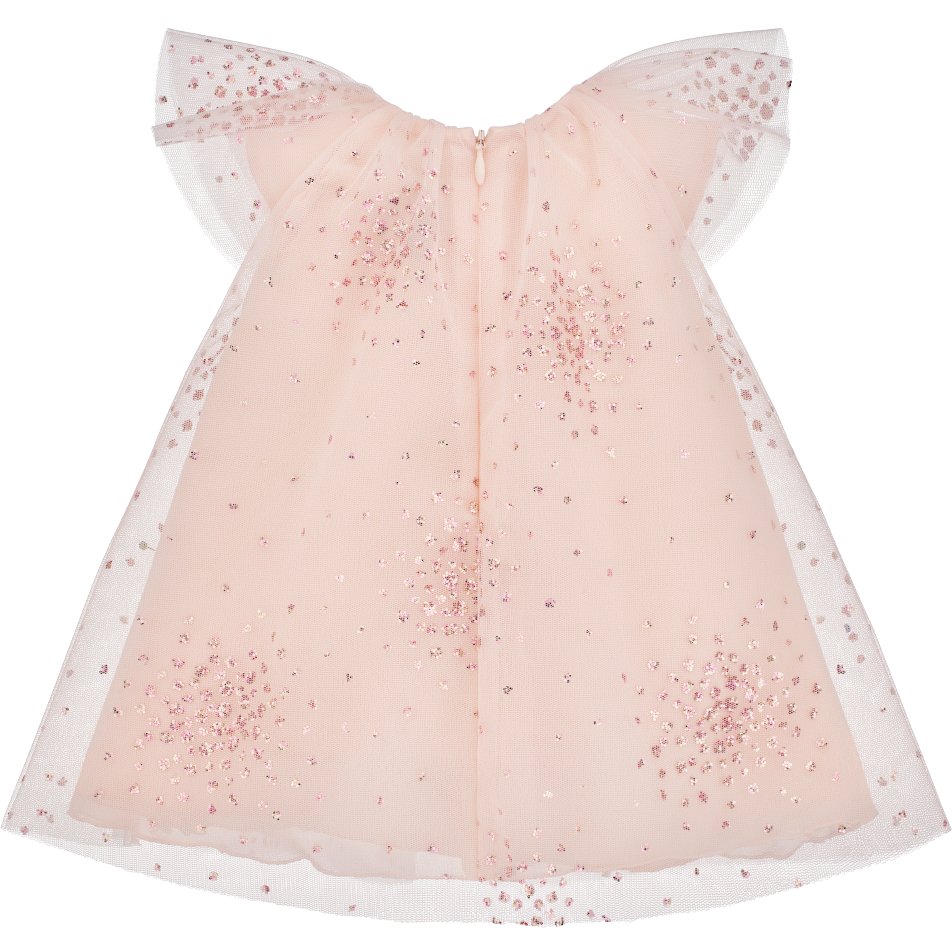 Baby Flared Dress Pale Pink Glitter Tulle DIOR