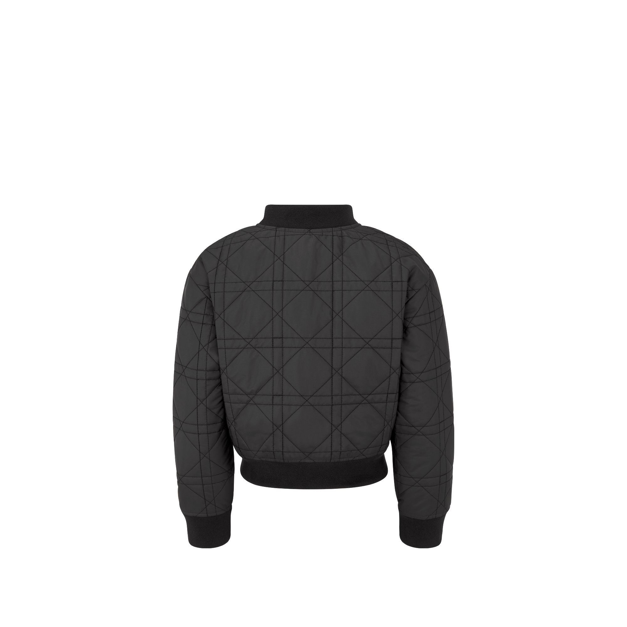 Kids' Bomber Jacket Black Macrocannage Technical Fabric E08