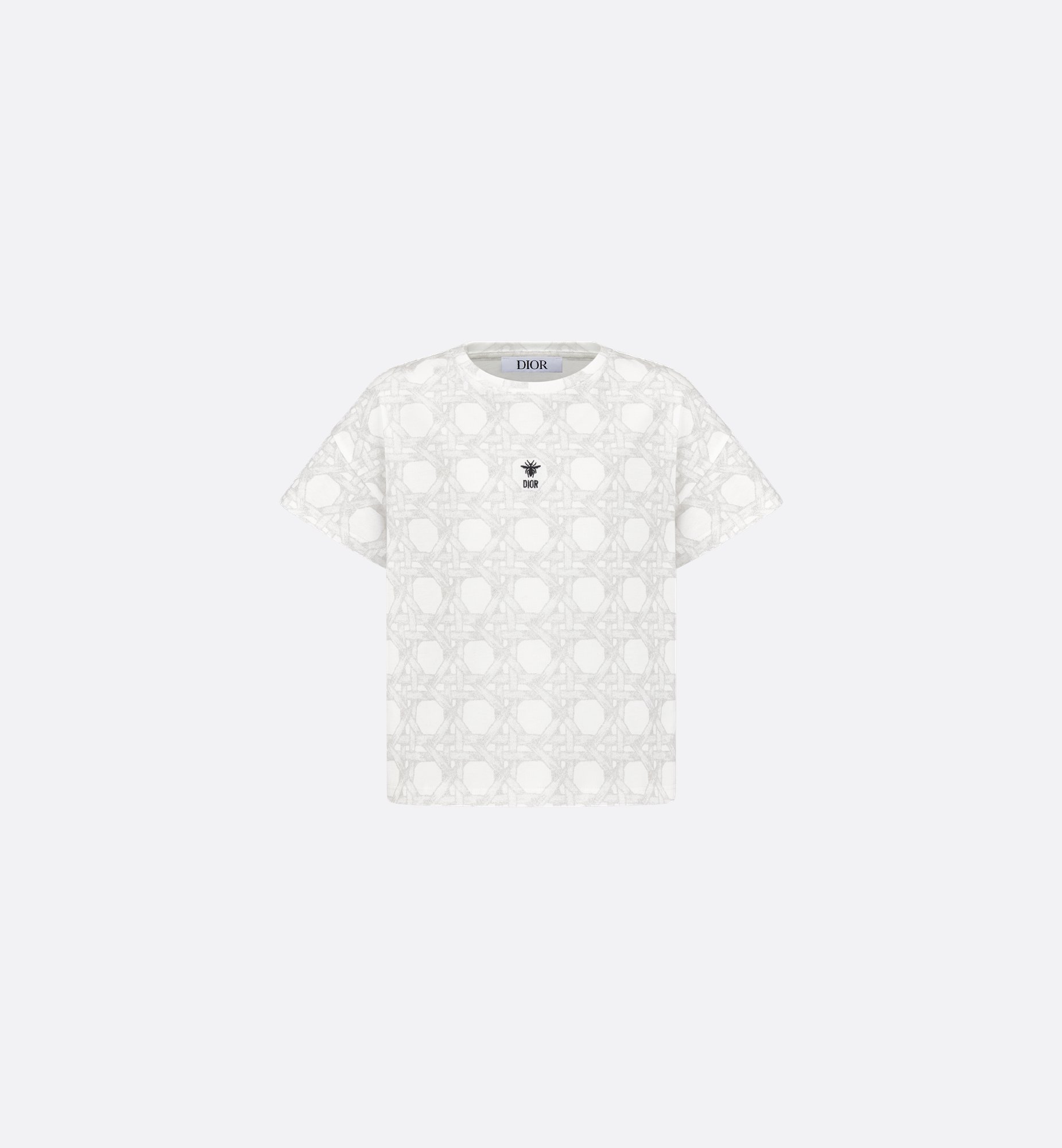Kids' T-Shirt Gray Cotton Jersey with Silver-Tone Bee Motif Kids' T-Shirt Gray Cotton Jersey with Silver-Tone Bee Motif