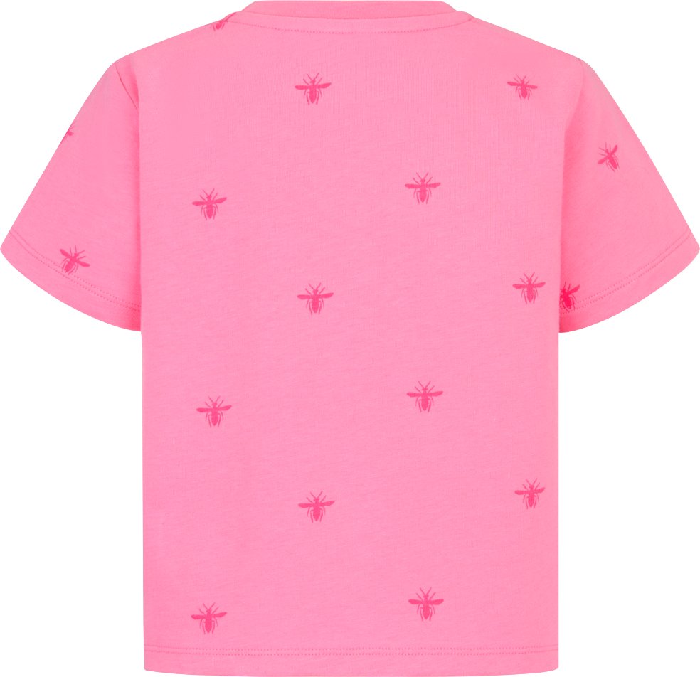 Kids' T-Shirt Pink Cotton Jersey with Bee Motif | DIOR
