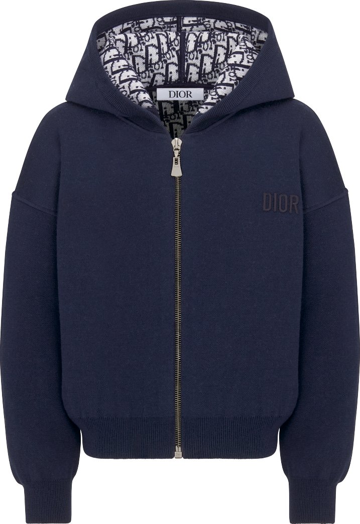 Kids' Reversible Zipped Cardigan with Hood Front view