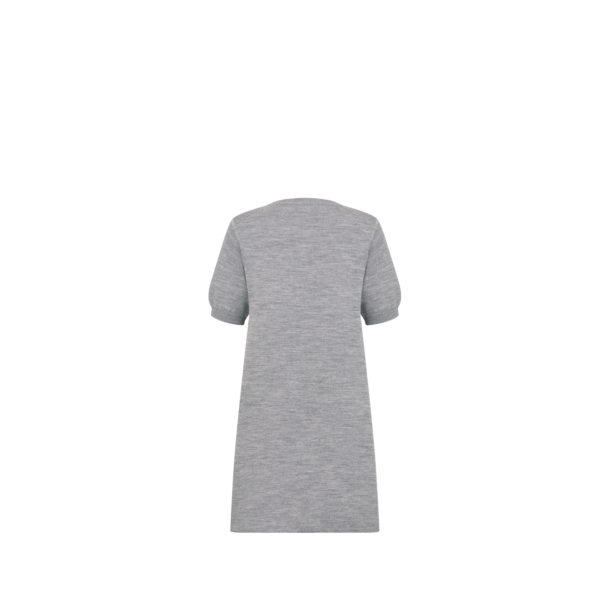 Kids' Reversible A-Line Dress Gray Wool Knit and Dior Oblique Jacquard E08