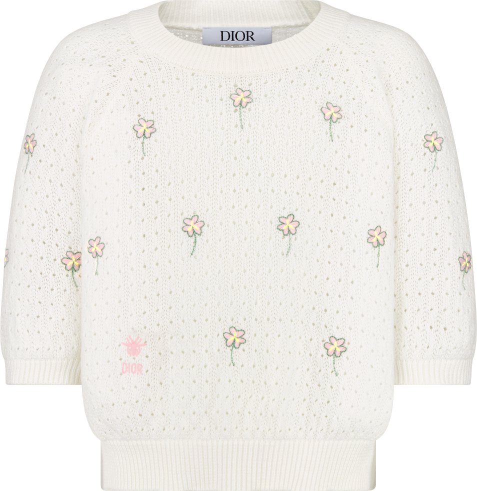 DIOR | キッズ セーター コットン オープンワークニット