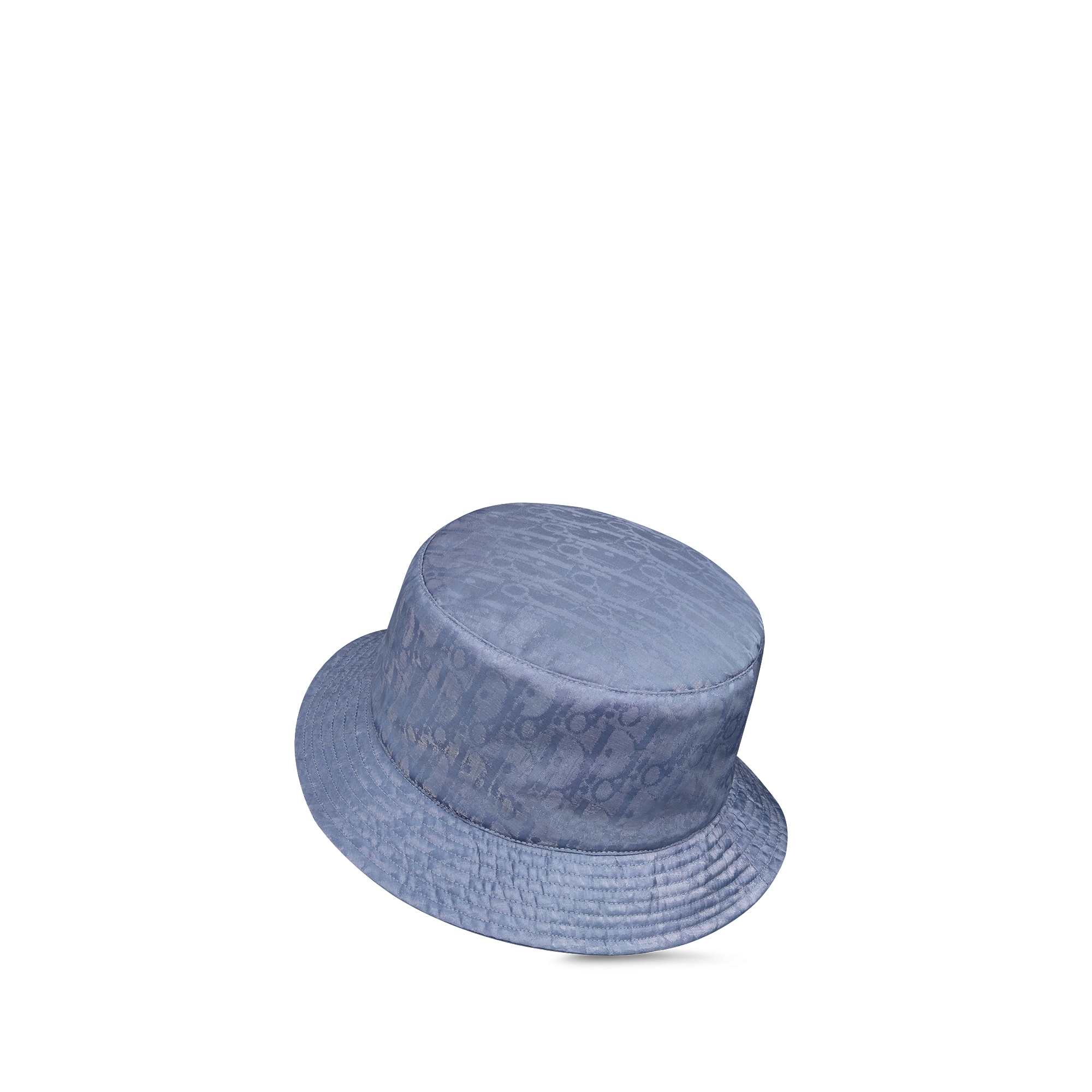 Kids' Bucket Hat Gray-Blue Dior Oblique Water-Repellent Technical Jacquard with Satin Finish E05