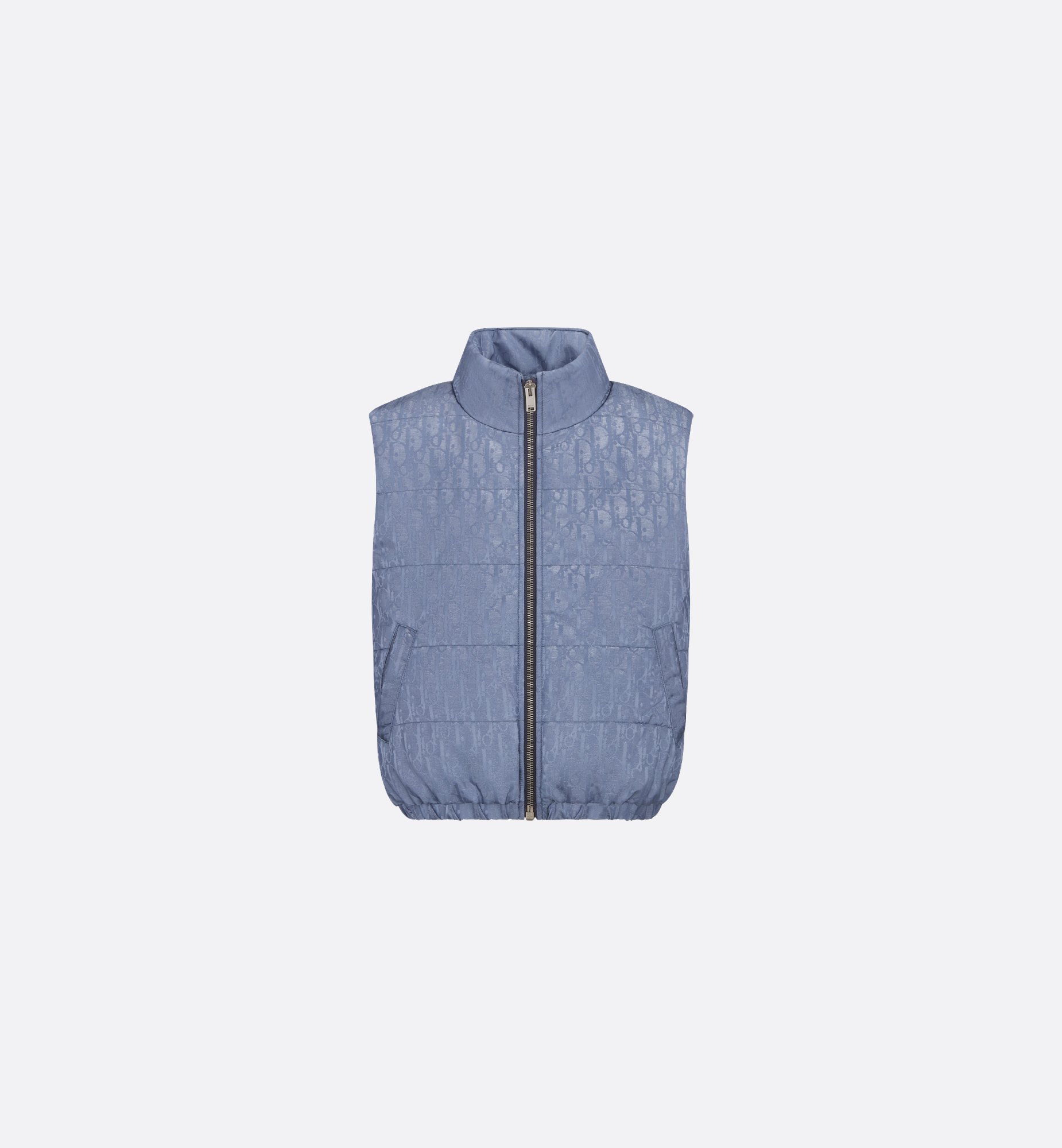 Kids' Puffer Vest Gray-Blue Dior Oblique Water-Repellent Kids' Puffer Vest Gray-Blue Dior Oblique Water-Repellent