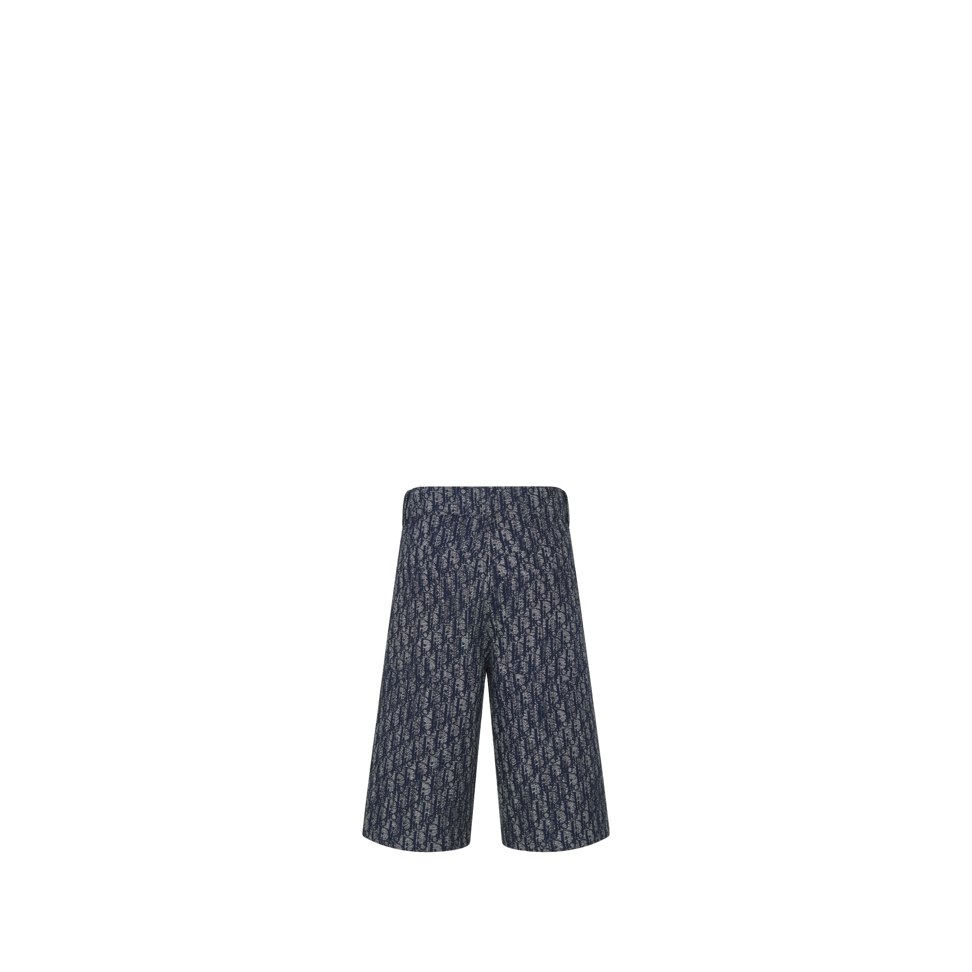 Bermuda enfant Gabardine de coton jacquard Dior Oblique bleu à effet usé E08