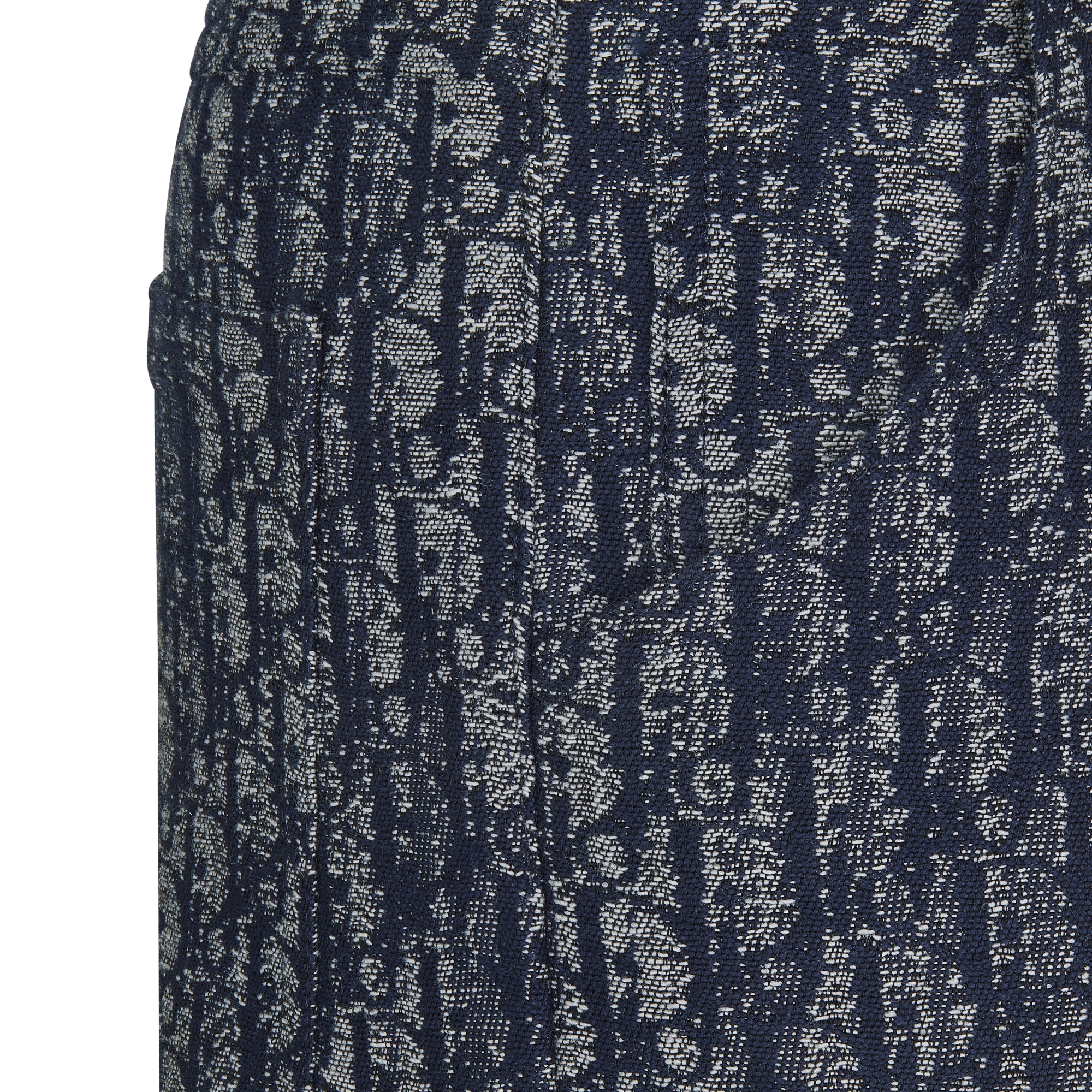 Bermuda enfant Gabardine de coton jacquard Dior Oblique bleu à effet usé E09