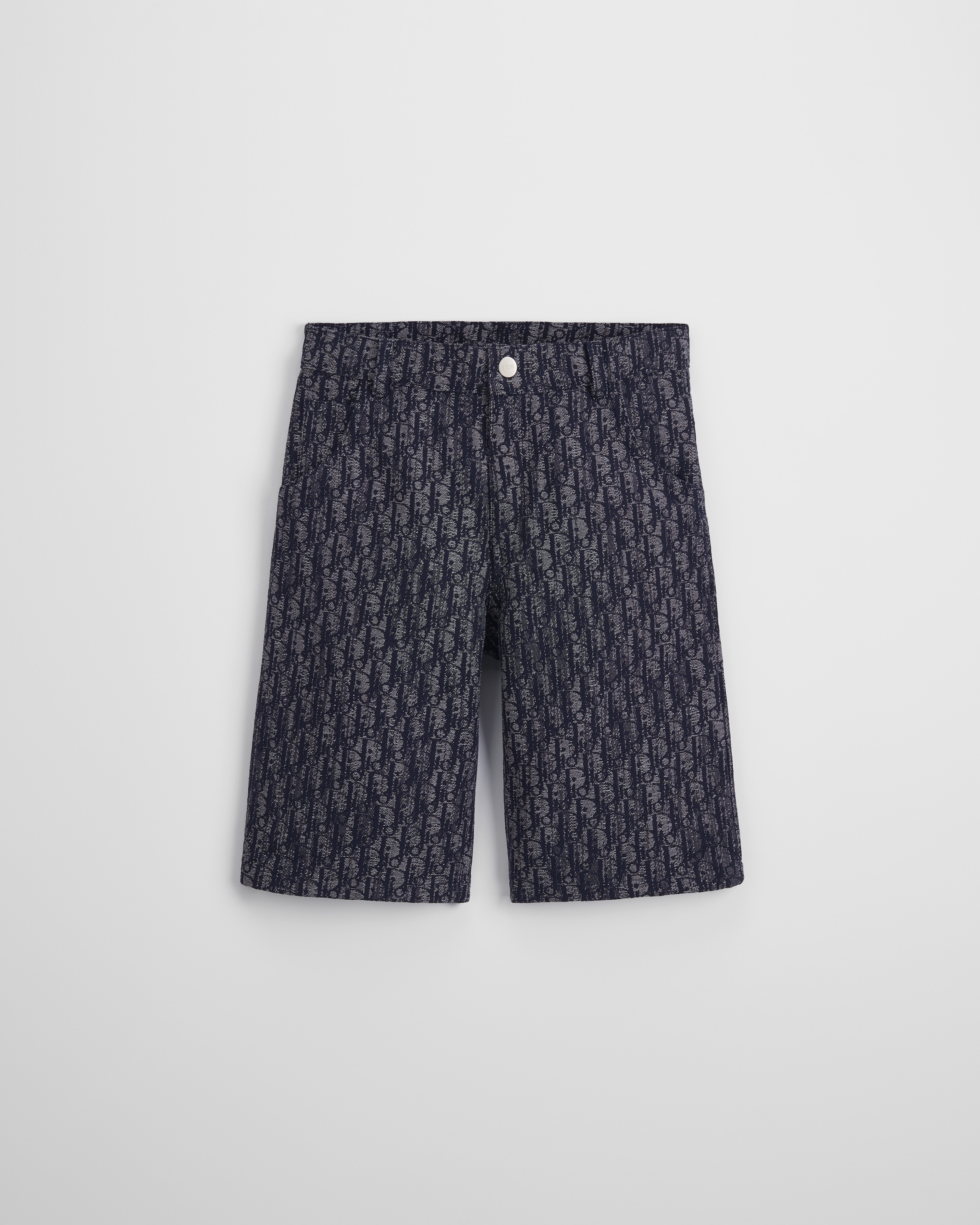 Bermudashorts für Kinder Dior Oblique Baumwollgabardinejacquard in Blau in Used-Optik E01