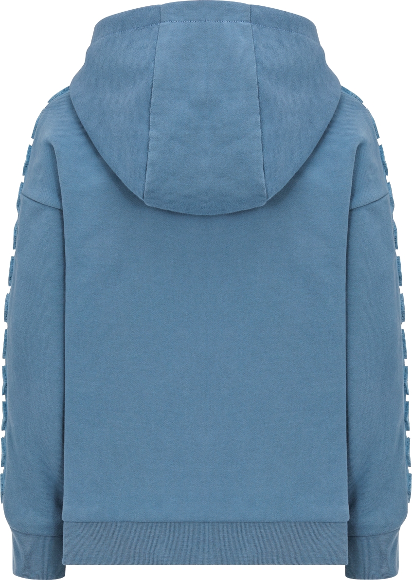 Felpa con cappuccio e cerniera per bambini Cotone felpato blu DIOR