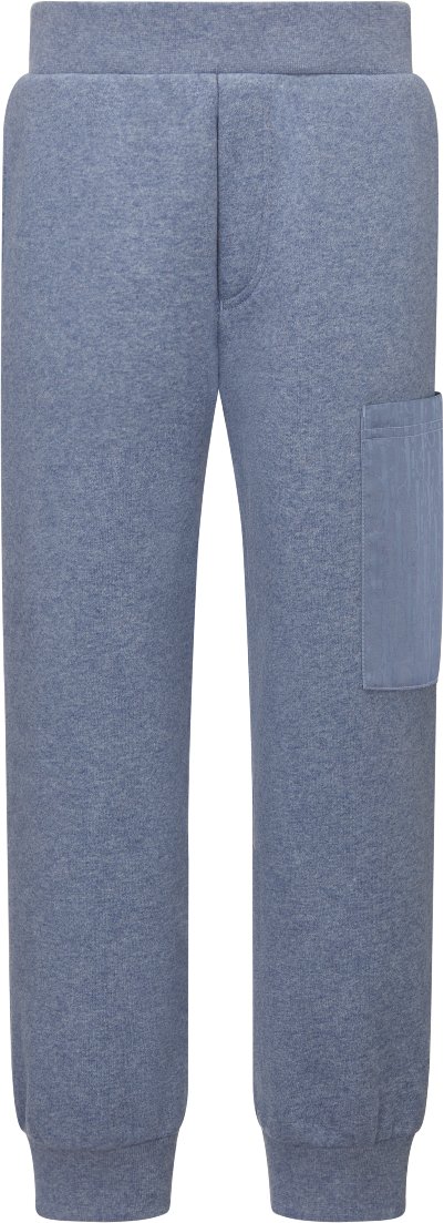 Kids Track Pants Gray Blue Brushed Cotton Fleece DIOR