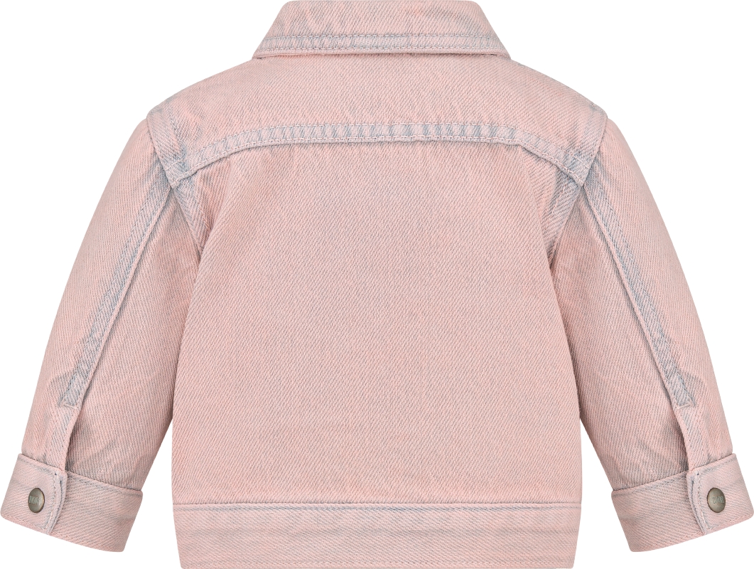 Baby Jacket Pink Stonewashed Cotton Denim DIOR