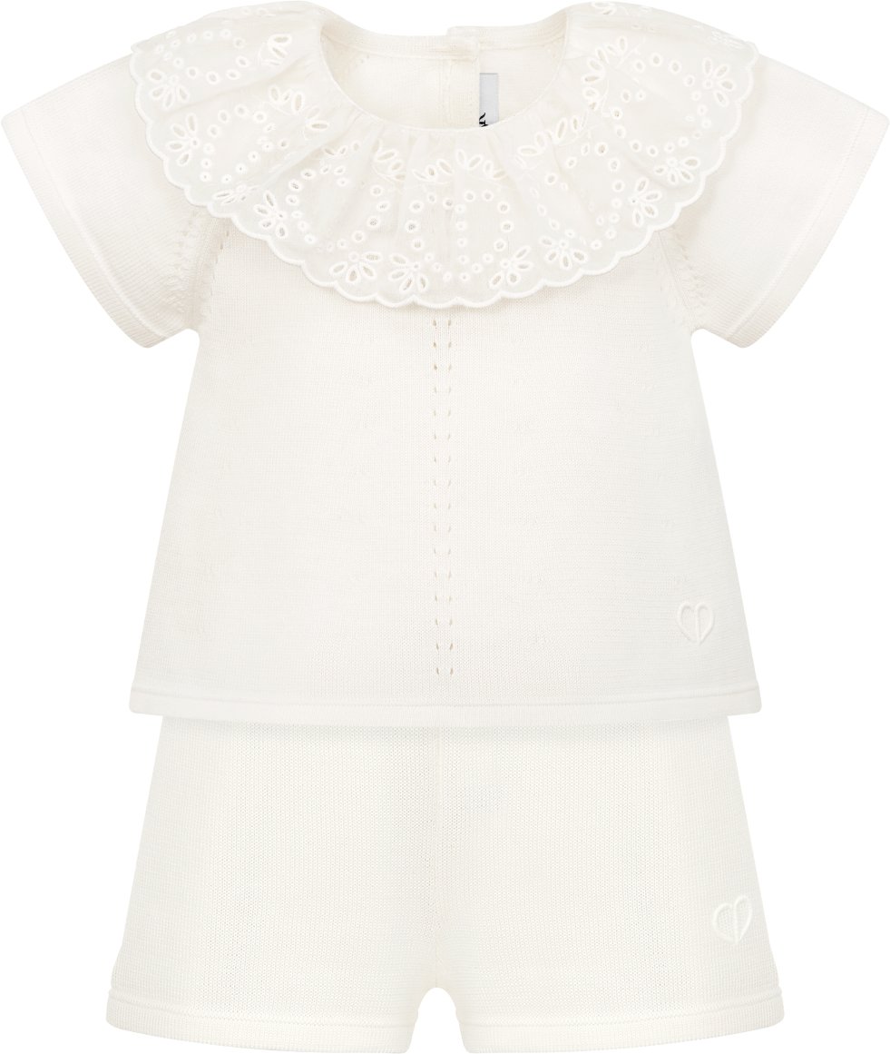 Ensemble bebe Maille de coton ivoire DIOR