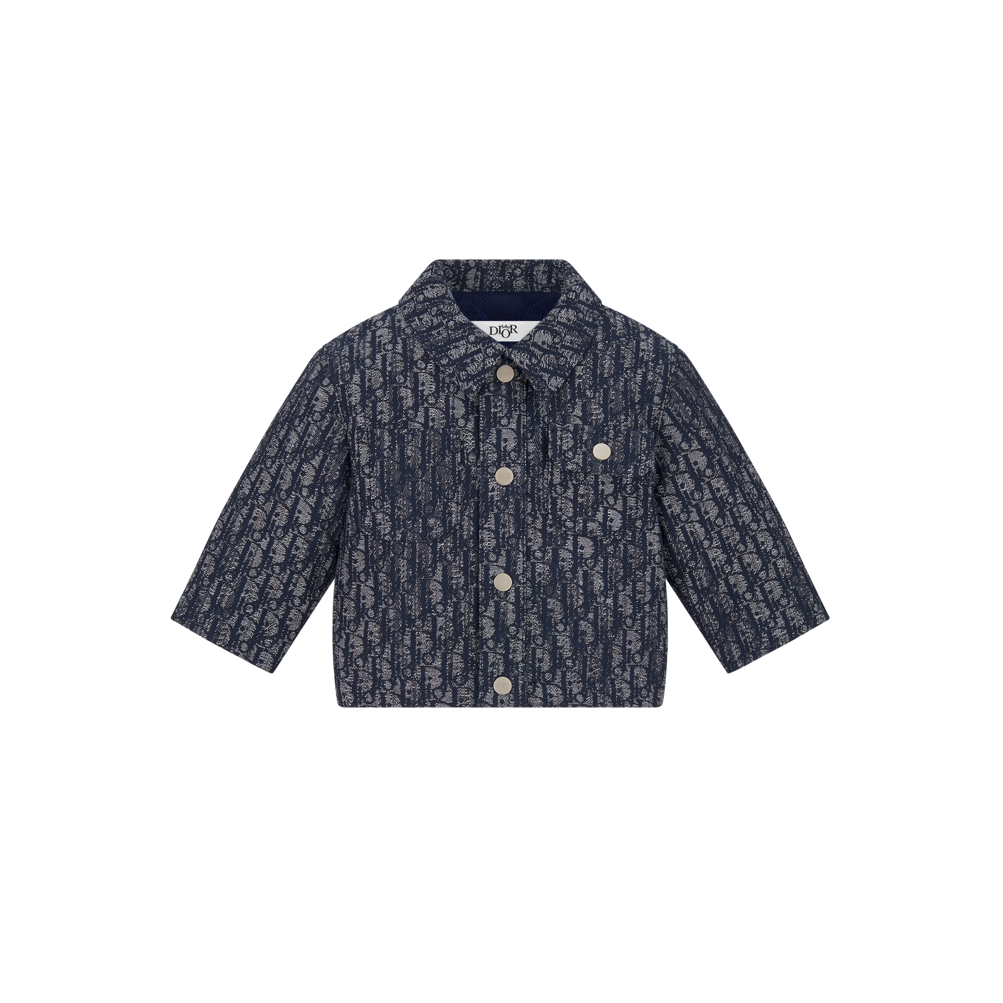 美品Baby Dior ジャケット　サイズ24 100cm〜110cm Baby Jacket Blue Dior Oblique Cotton Gabardine Jacquard with