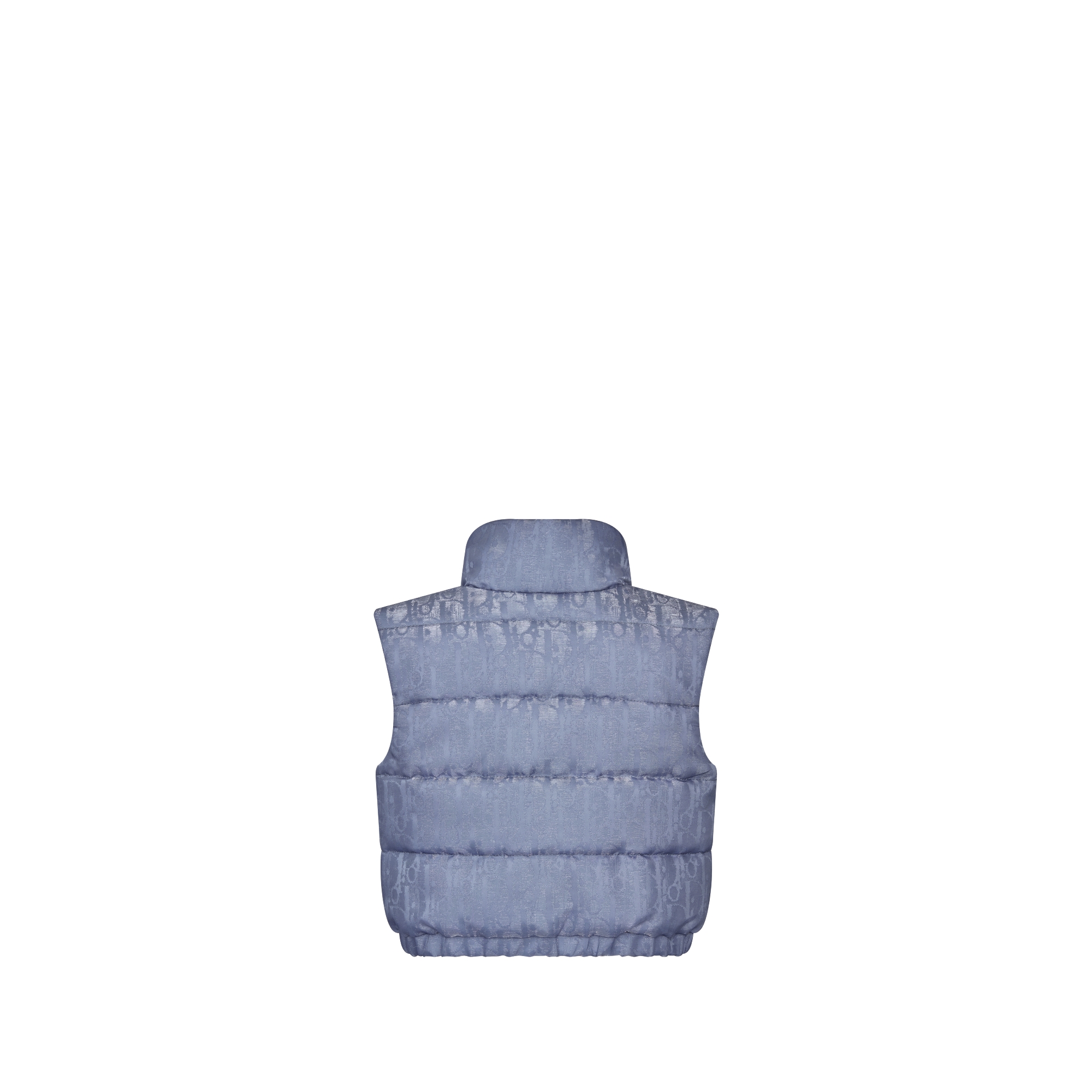Baby Puffer Vest Gray-Blue Dior Oblique Water-Repellent Technical Jacquard with Satin Finish E08