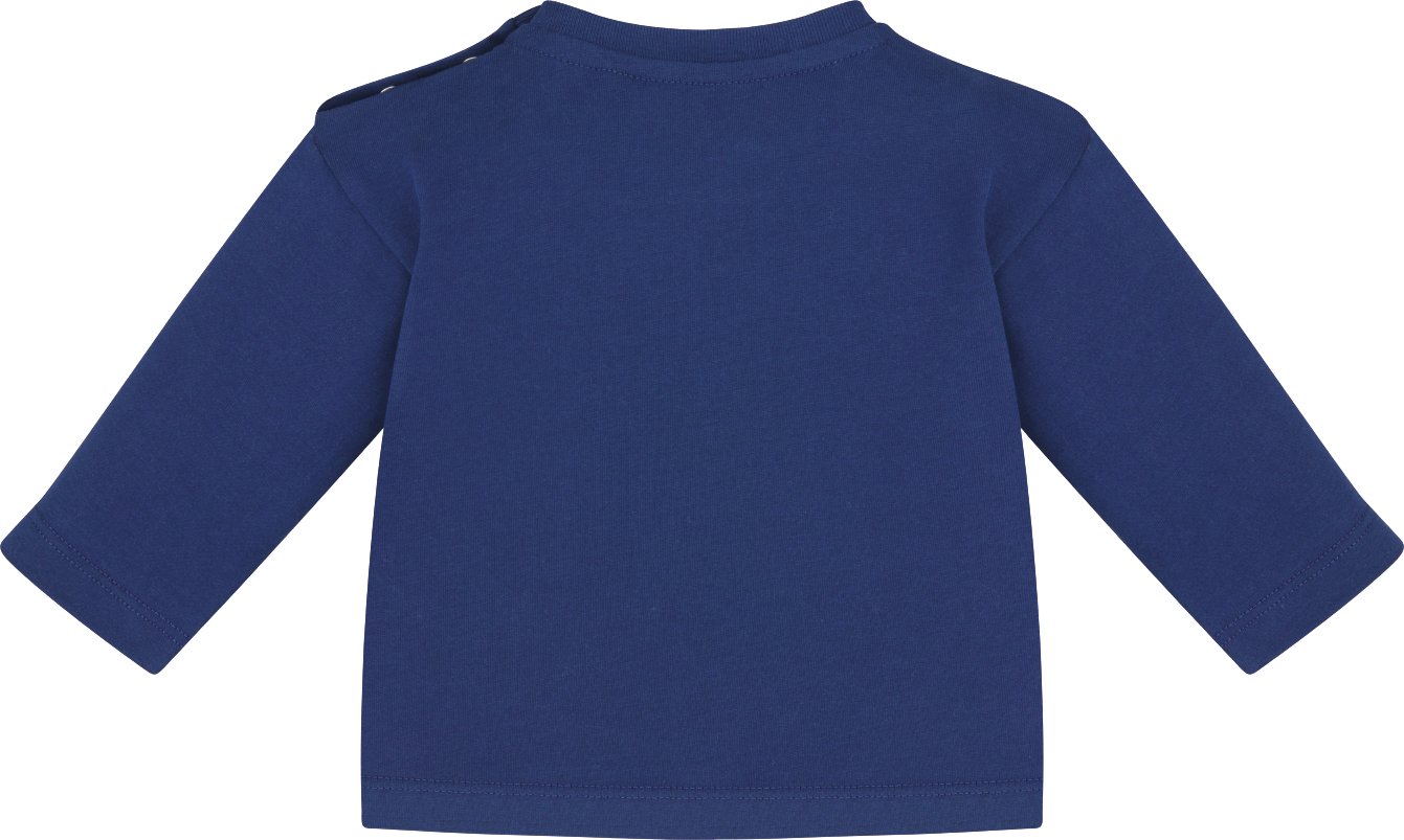 Baby Long-Sleeved T-Shirt Navy Blue Cotton Jersey | DIOR