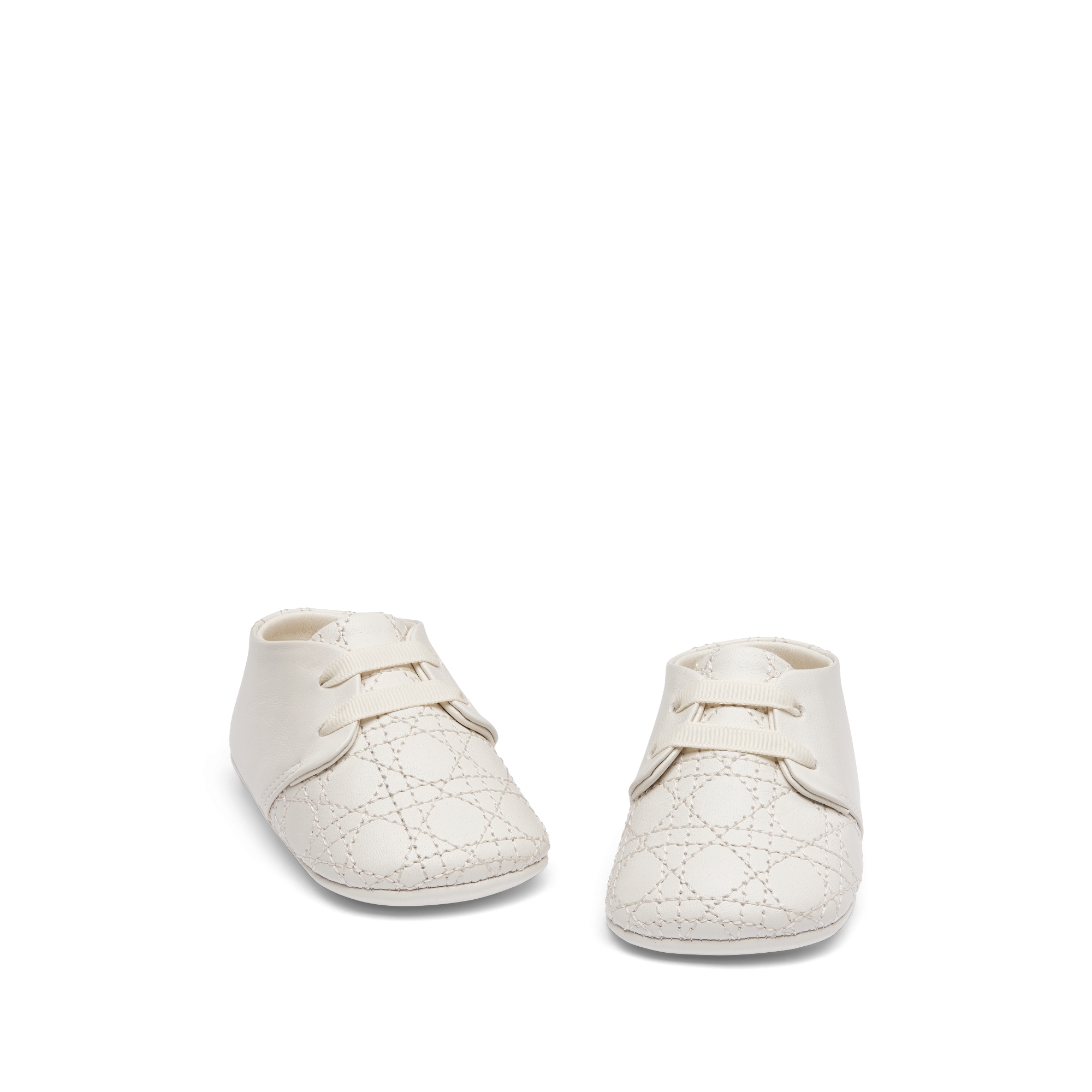 Baby Slipper Ivory Cannage Lambskin E03