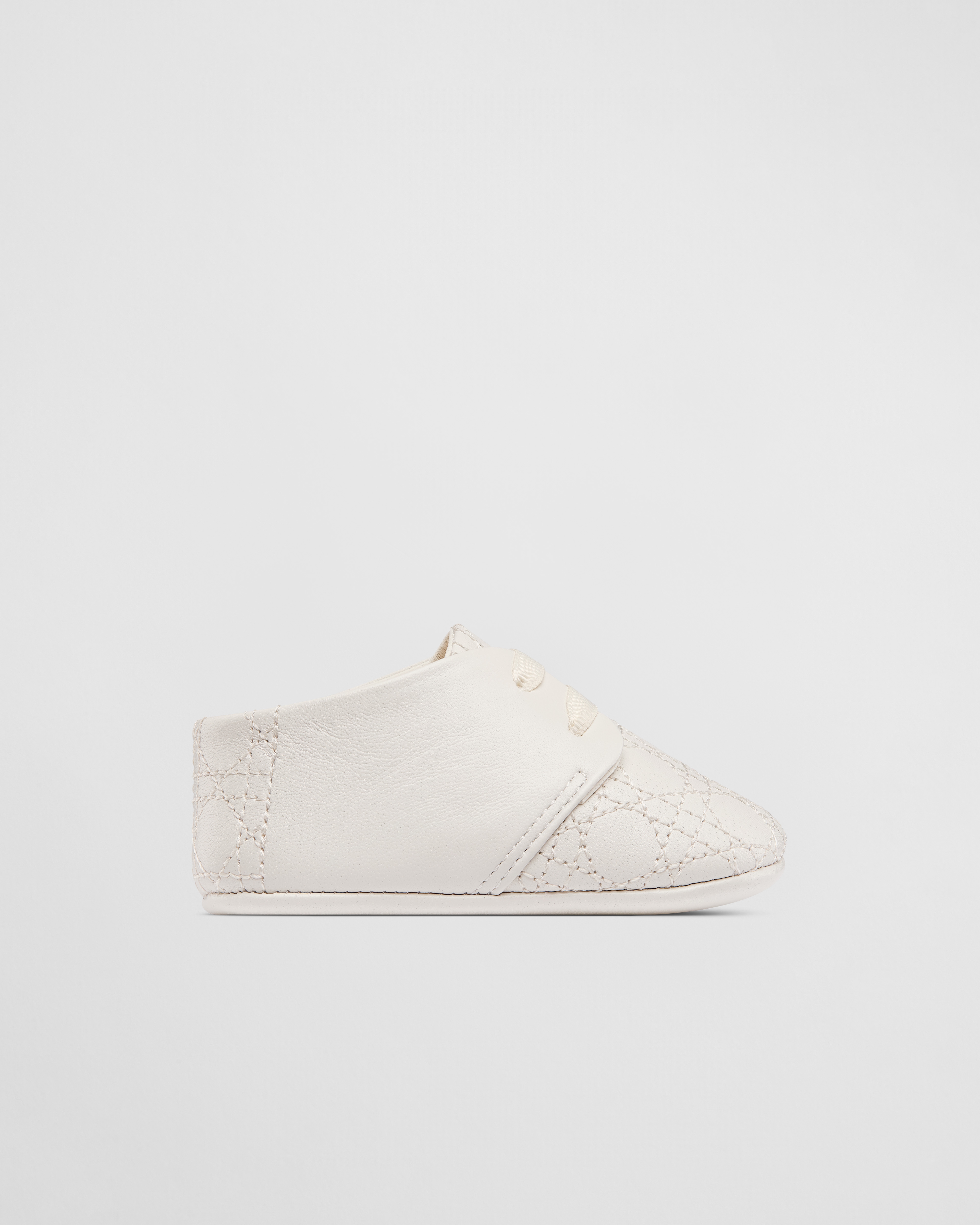Baby Slipper Ivory Cannage Lambskin E02