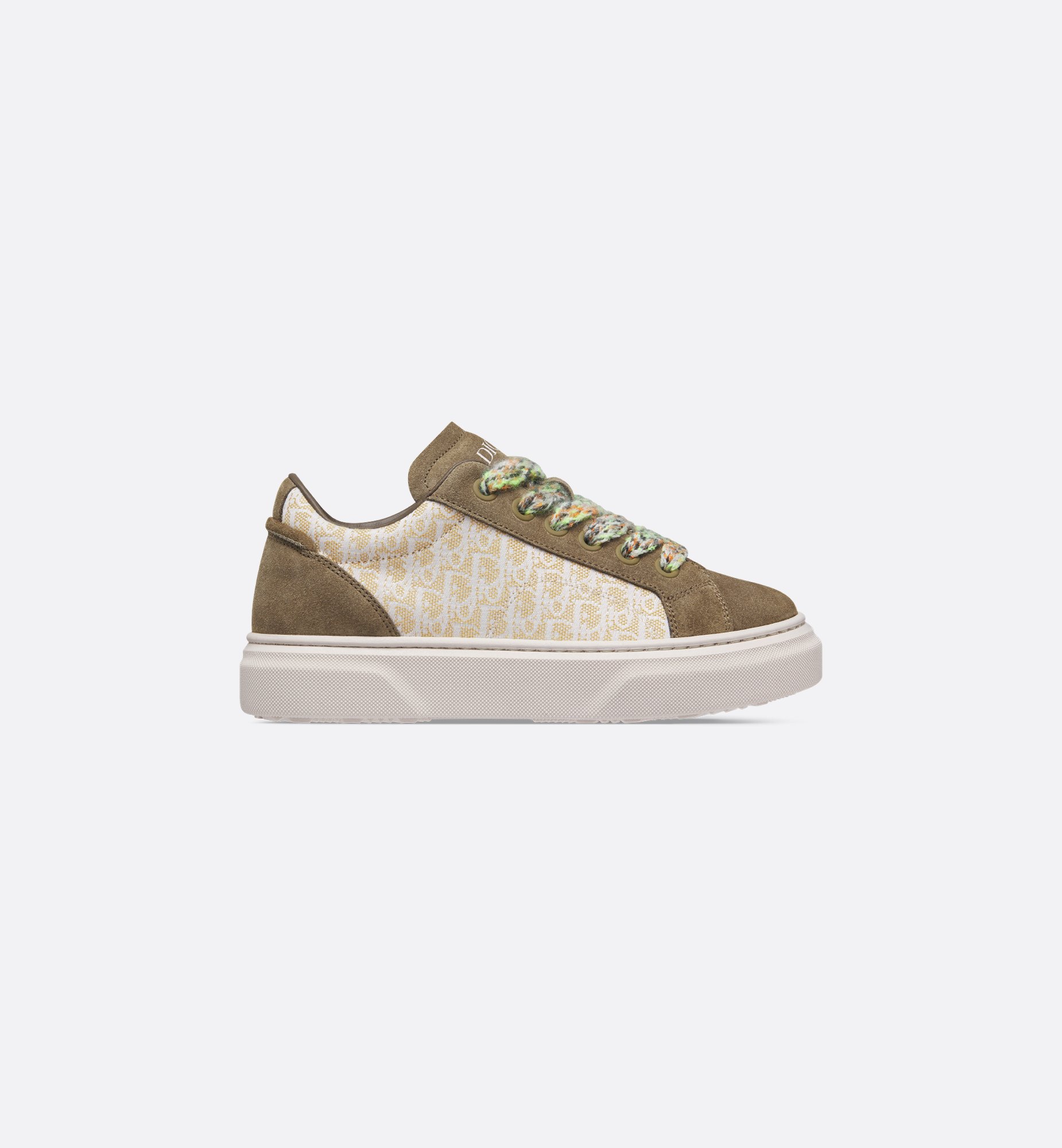 Little Kids' B33 Spin Low-Top Sneaker Beige and White Dior Little Kids' B33 Spin Low-Top Sneaker Beige and White Dior