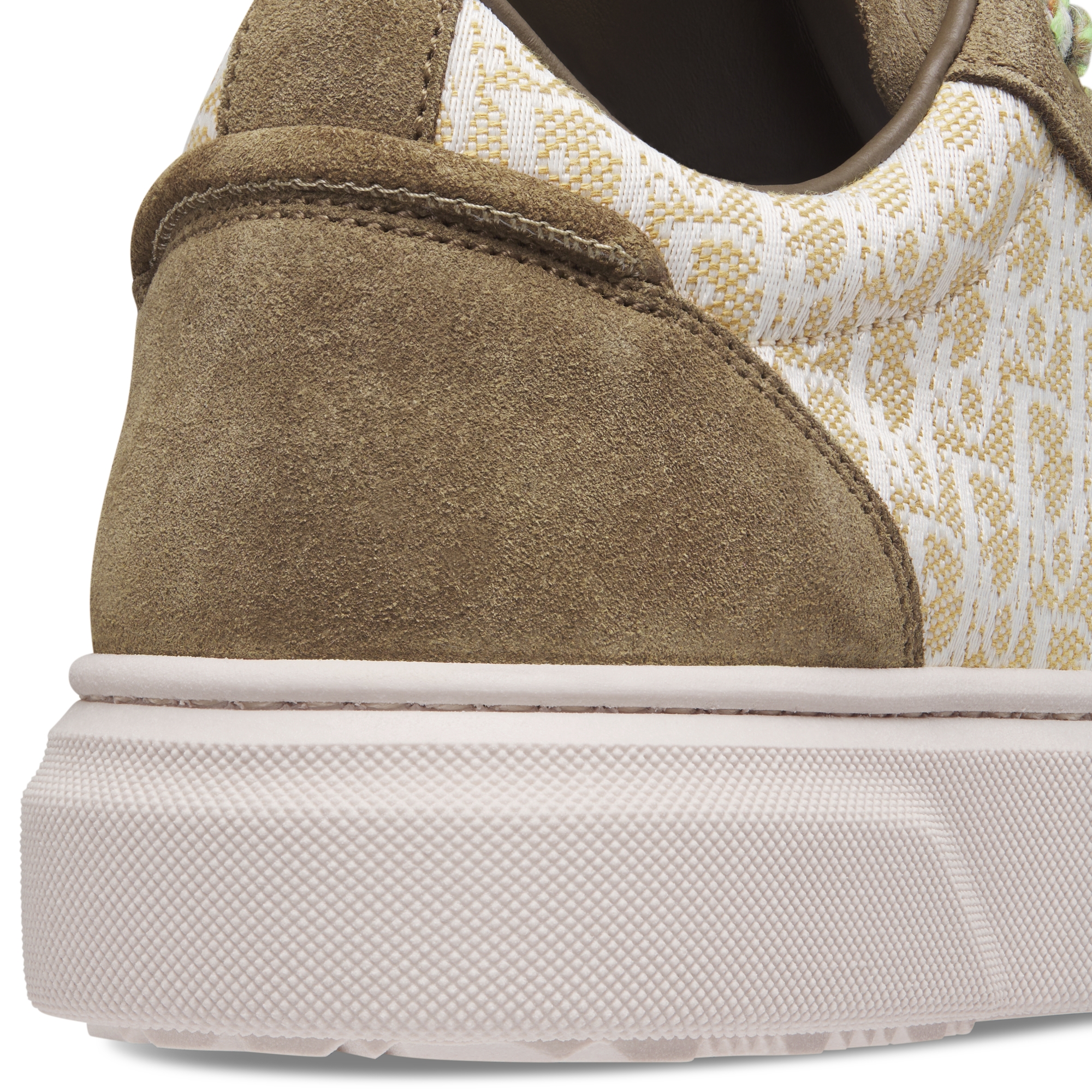 Kids' B33 Spin Low-Top Sneaker Beige and White Dior Oblique Jacquard with Khaki Suede E09