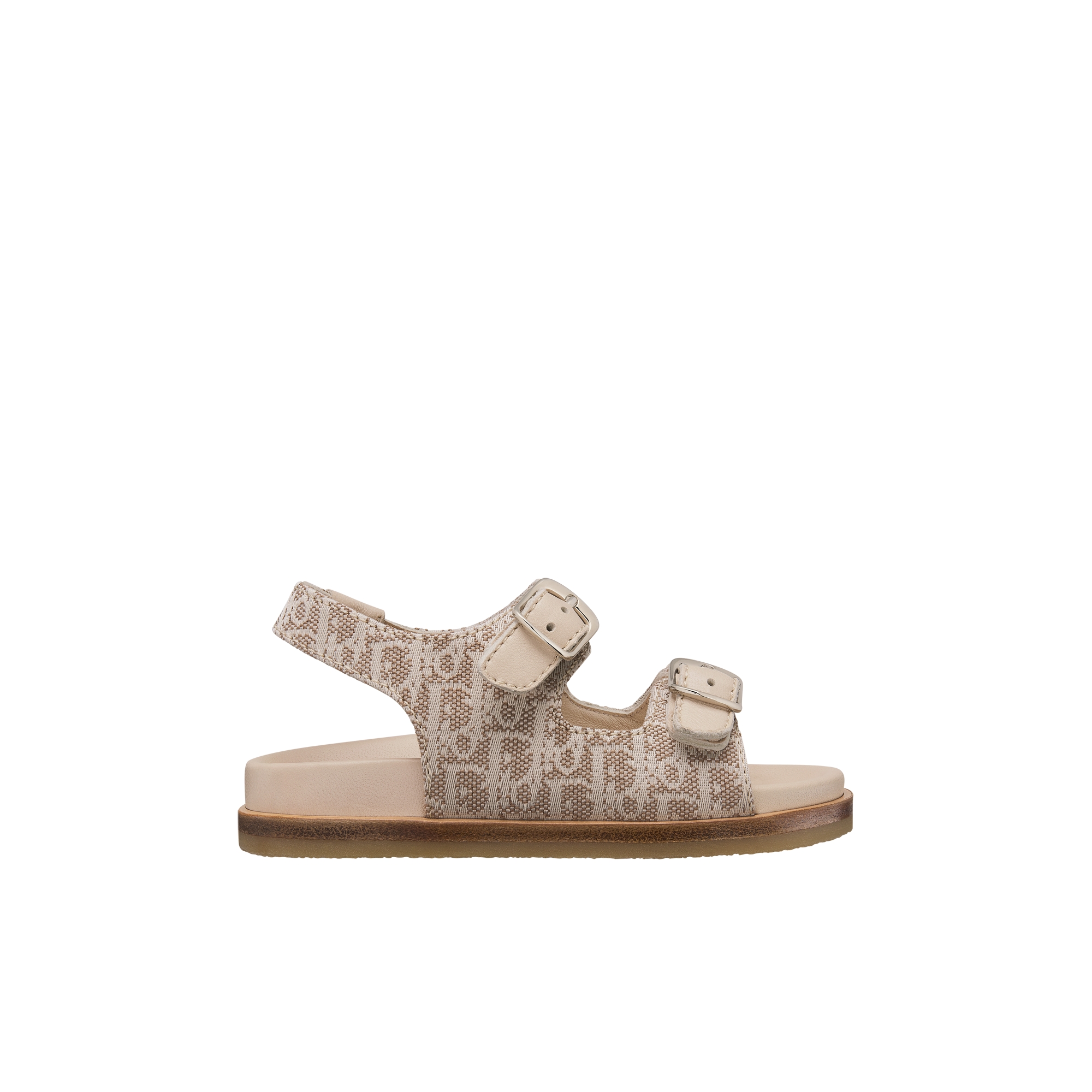 Baby Sandal Beige Calfskin and Dior Oblique Canvas E02