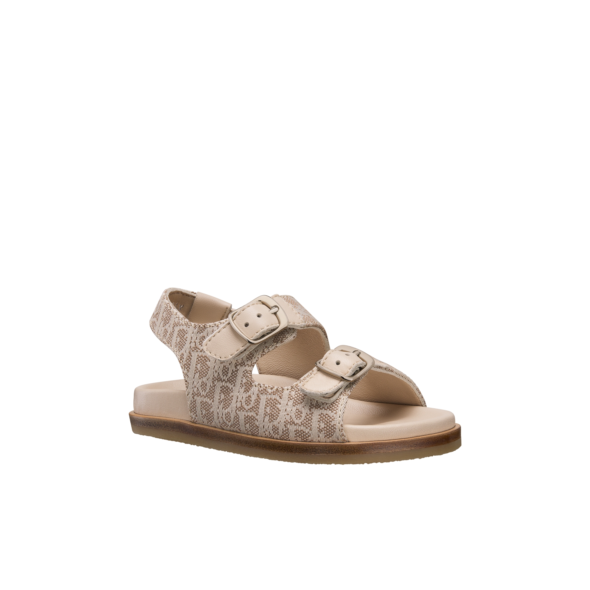 Baby Sandal Beige Calfskin and Dior Oblique Canvas E03
