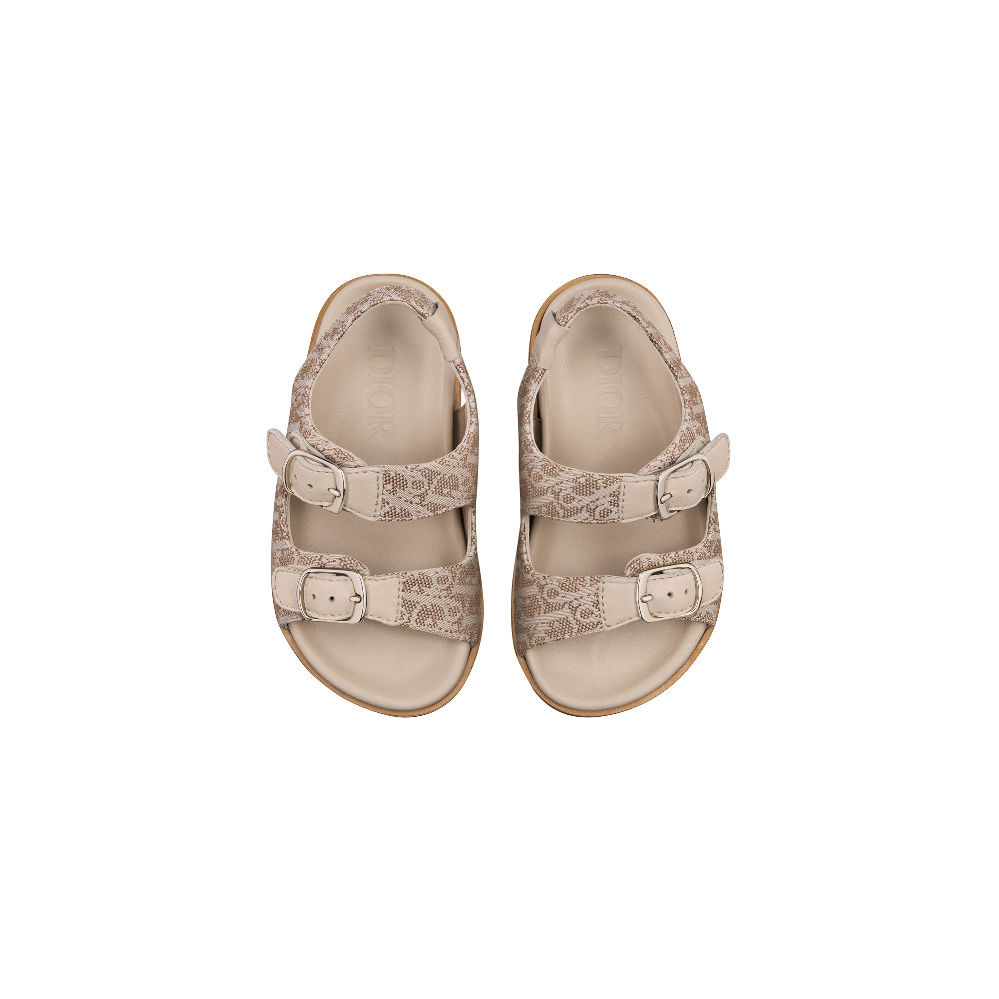 Baby Sandal Beige Calfskin and Dior Oblique Canvas E06