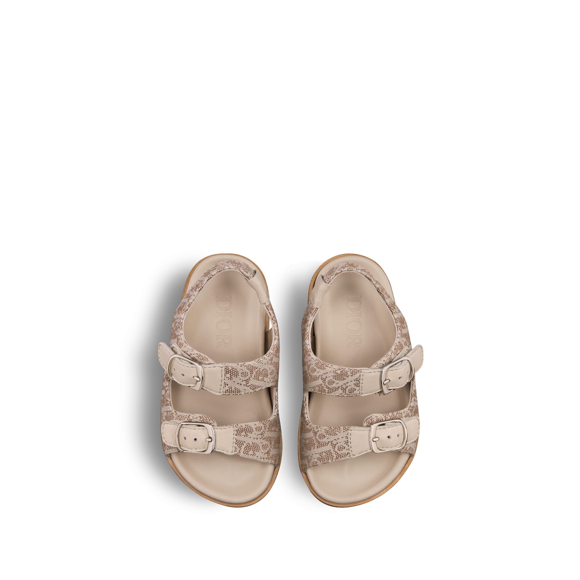Baby Sandal Beige Calfskin and Dior Oblique Canvas E06
