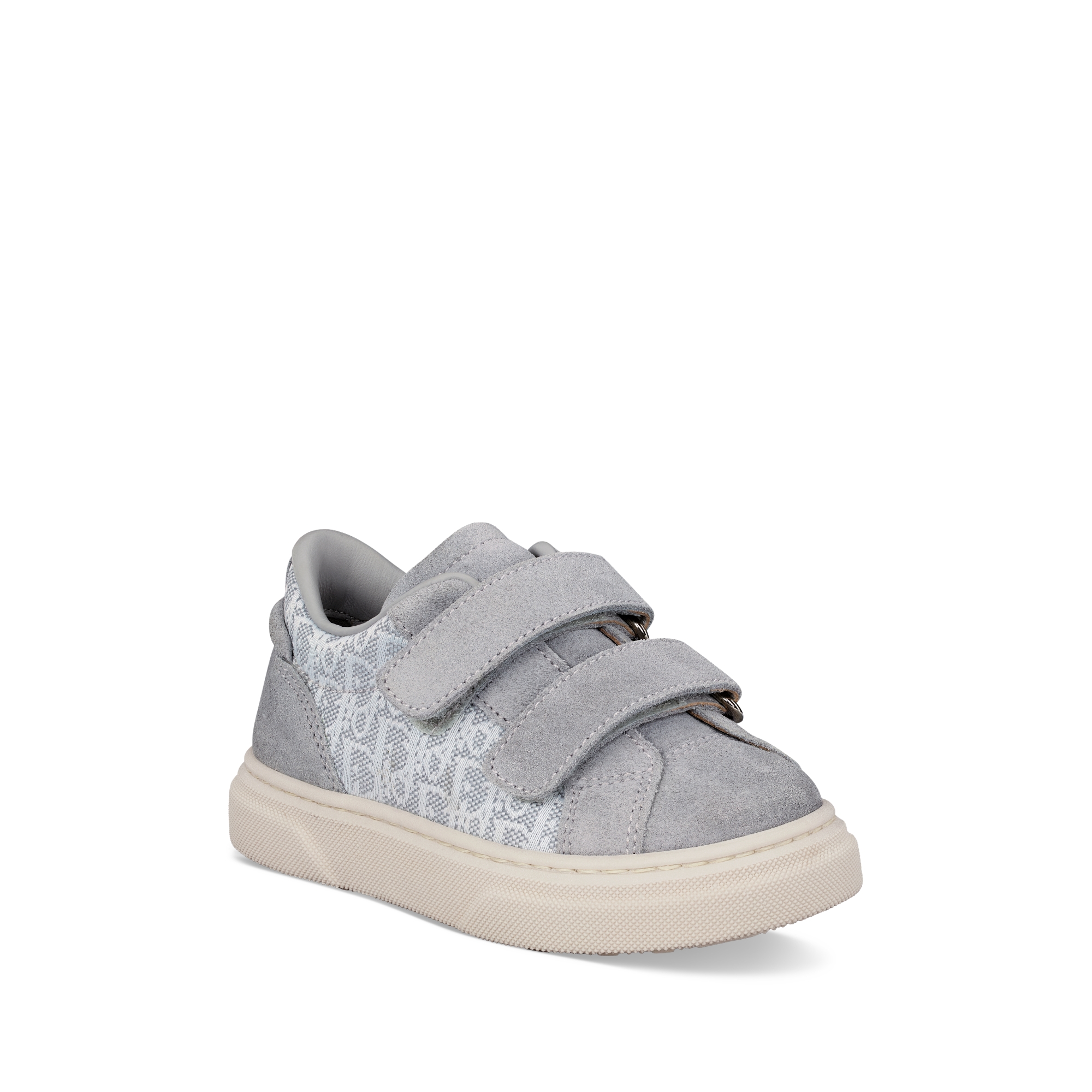 Baby B33 Spin Low-Top Sneaker Gray Dior Oblique Jacquard and Gray Suede E03
