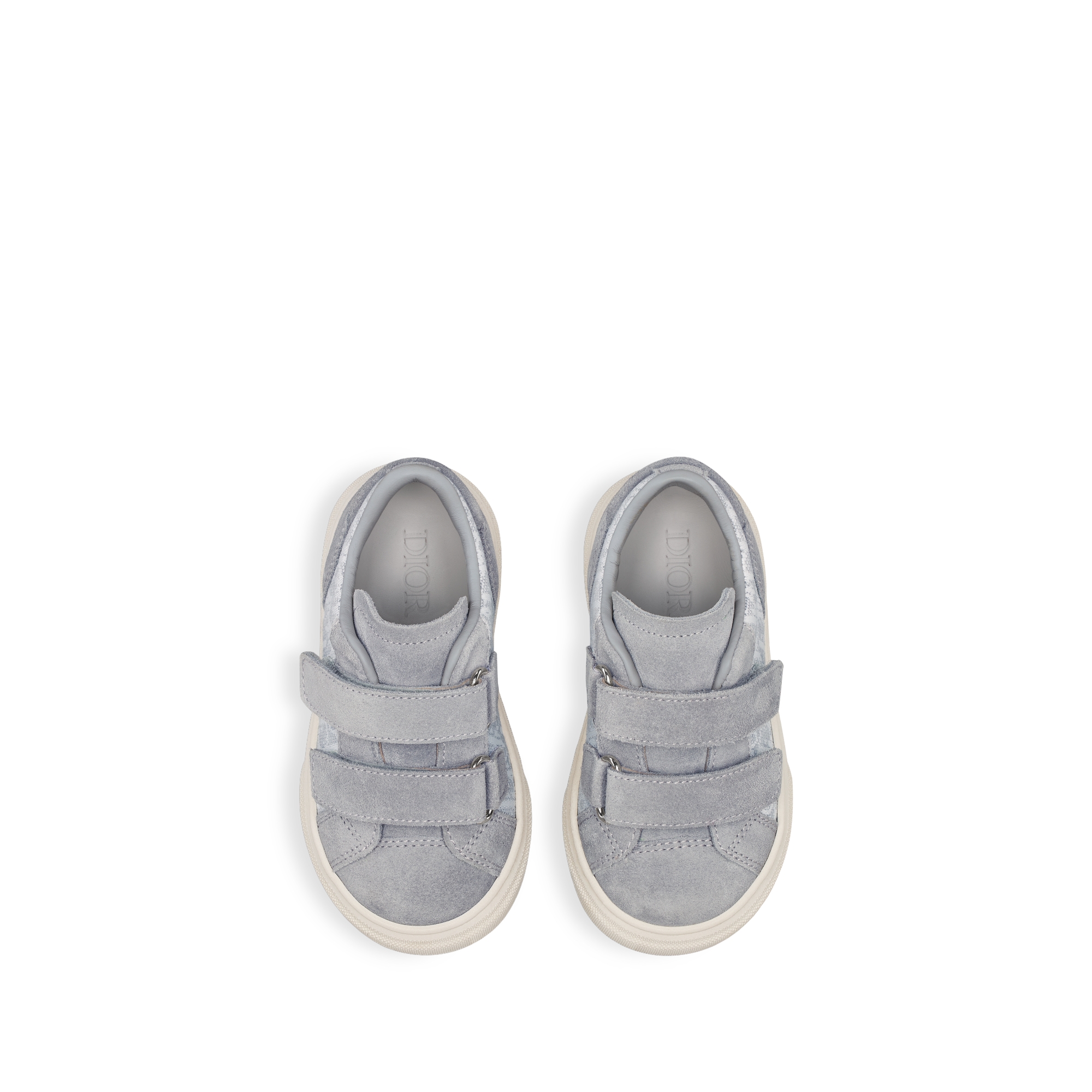 Baby B33 Spin Low-Top Sneaker Gray Dior Oblique Jacquard and Gray Suede E06