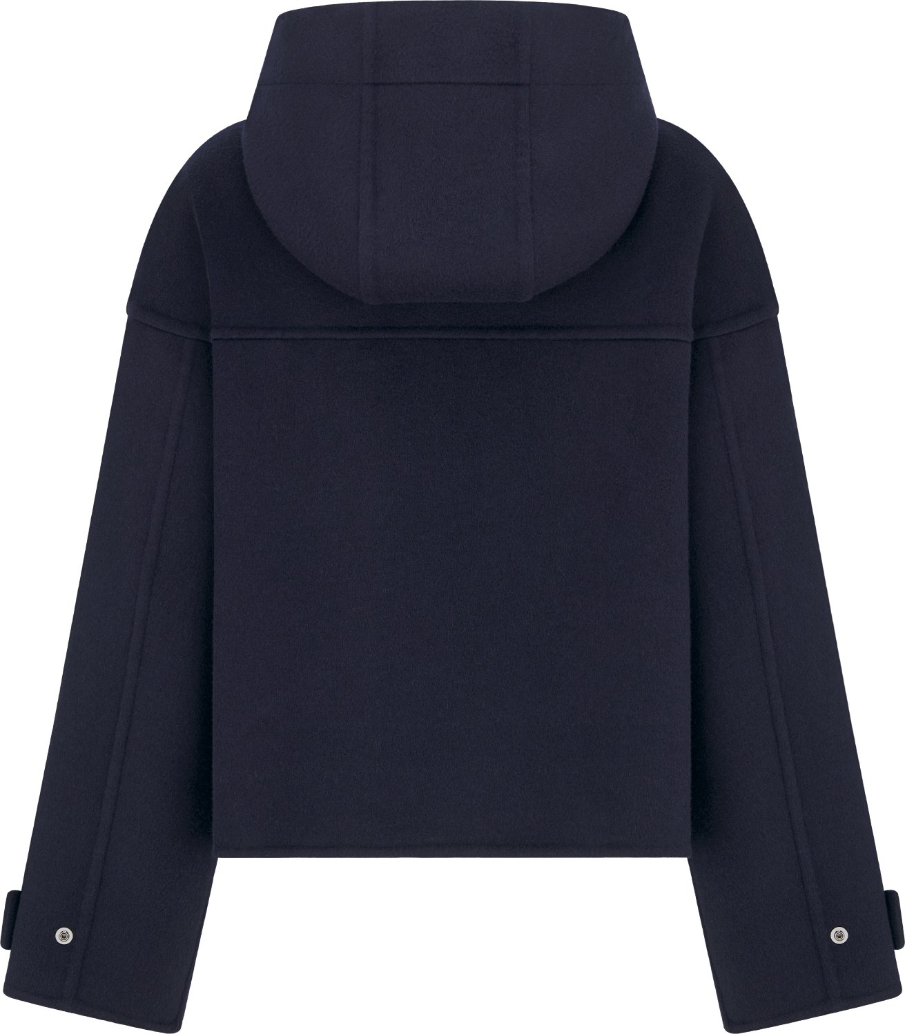 Zipped Peacoat with Hood Back view